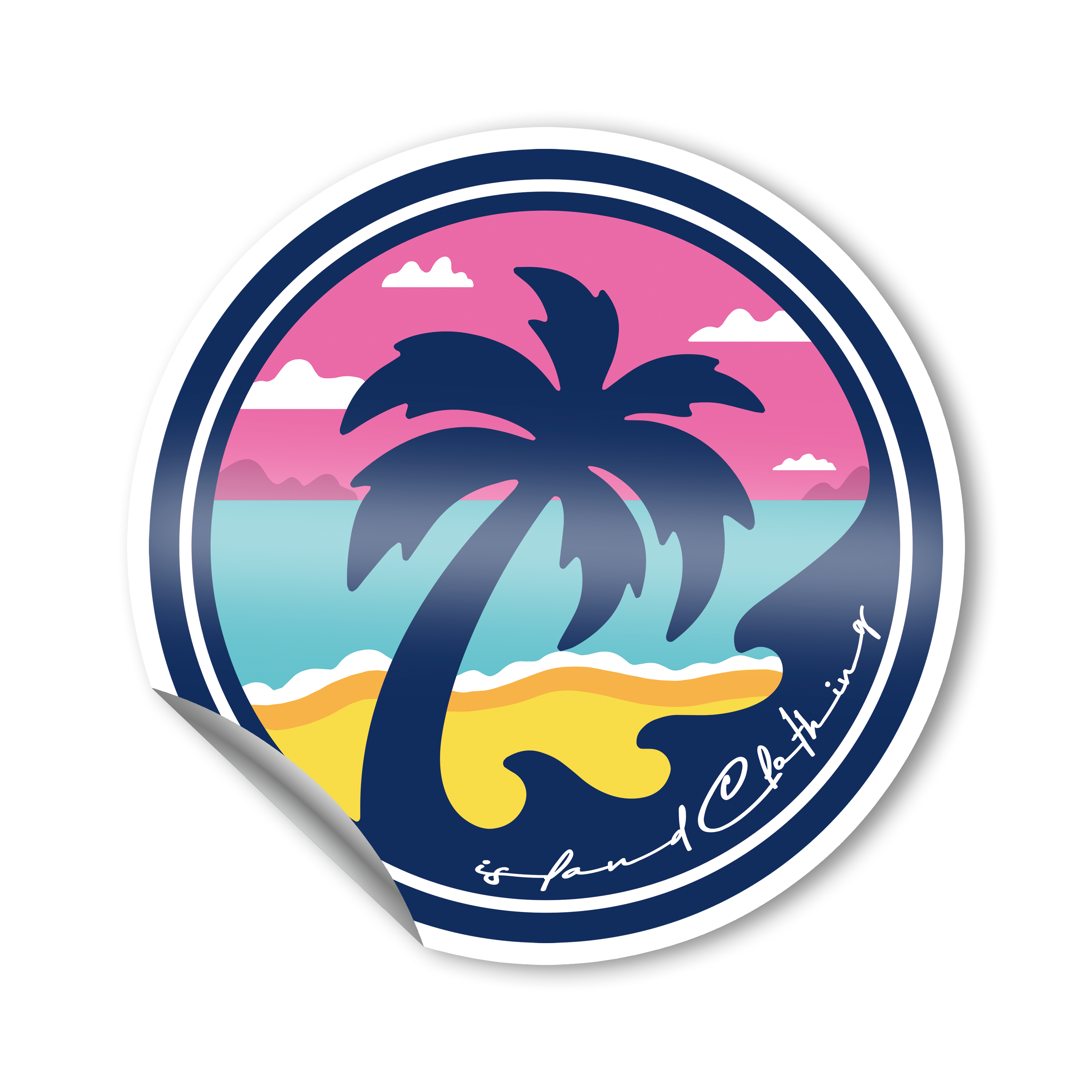IC Logo Pastel UV Embossed Sticker