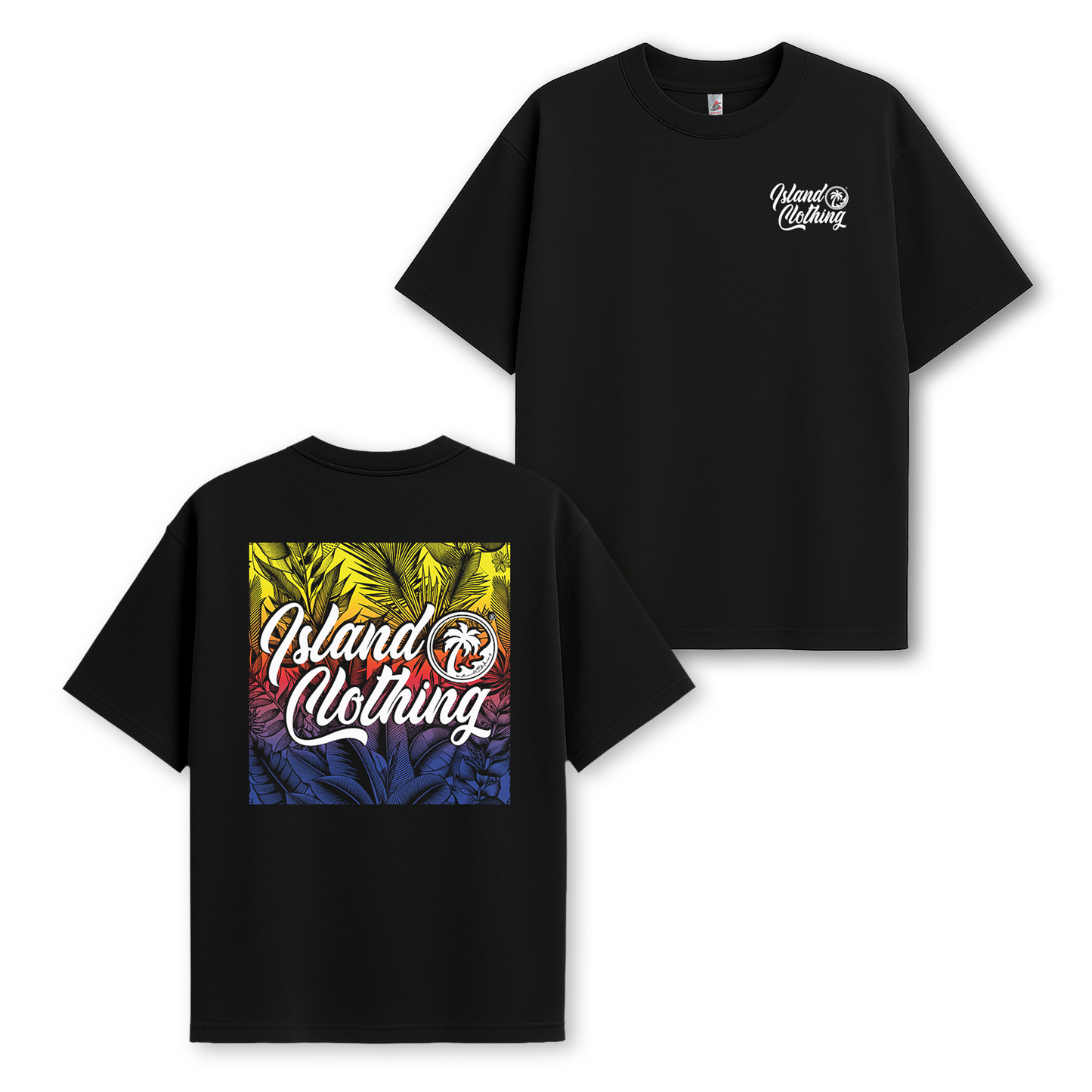 IC Tropical Gradient Script - Heavy Weight Oversized Tee - UH77