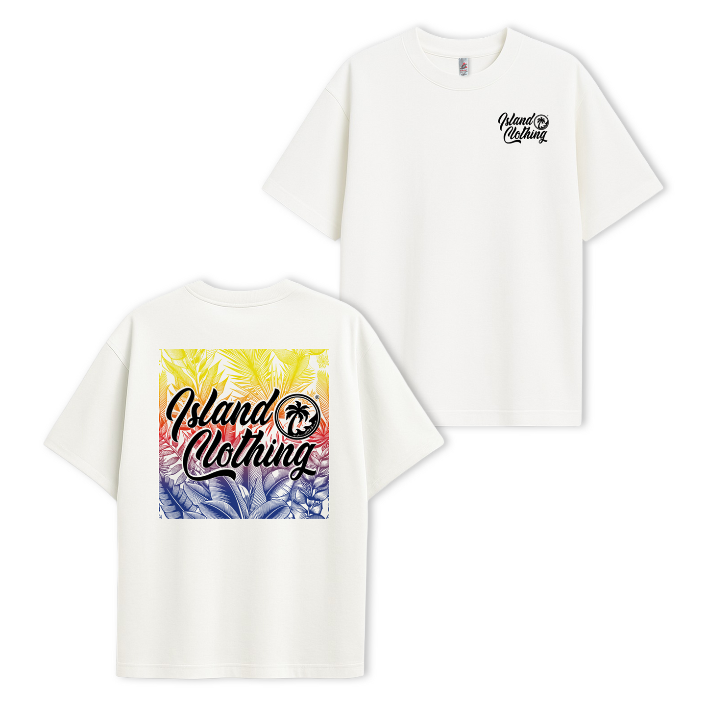 IC Tropical Gradient Script - Heavy Weight Oversized Tee - UH77