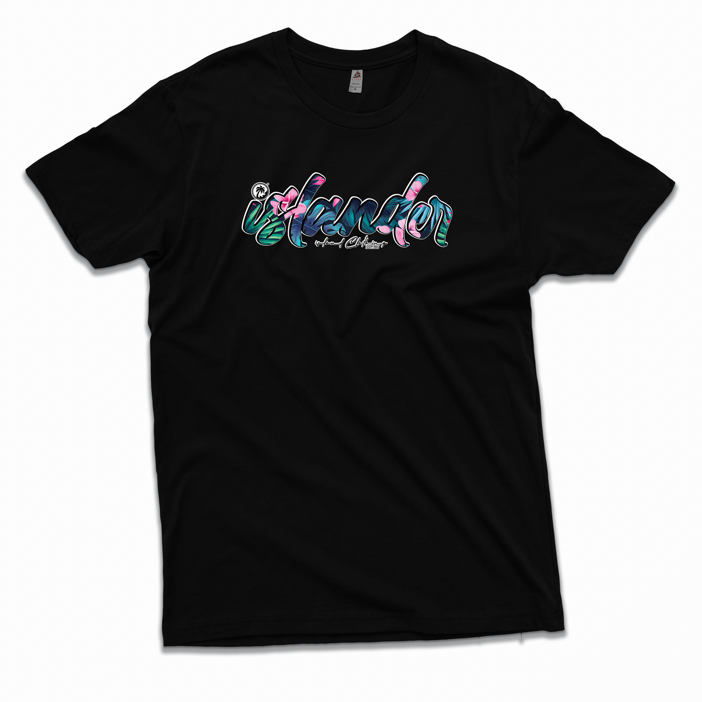 Islander Tropical Black Tee