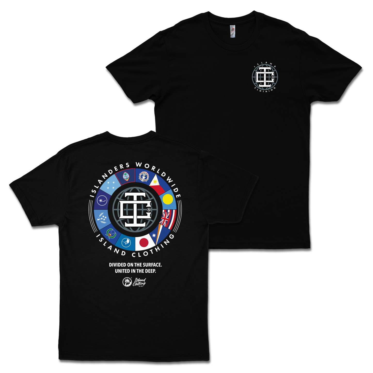 IC Monogram (Flags) Black Tee - 1200