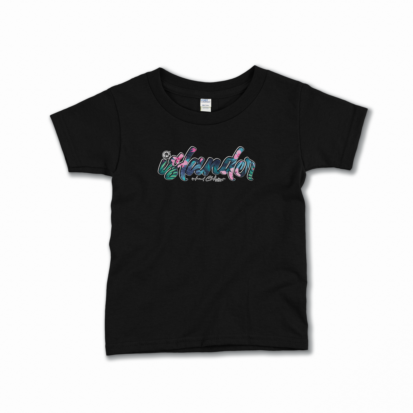 Kids Islander Tropical: Black Tee