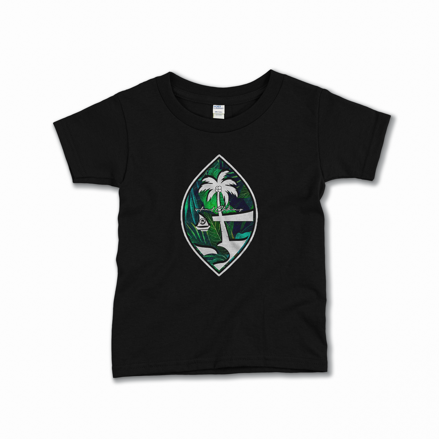 Kids Tropical Seal: Black Tee