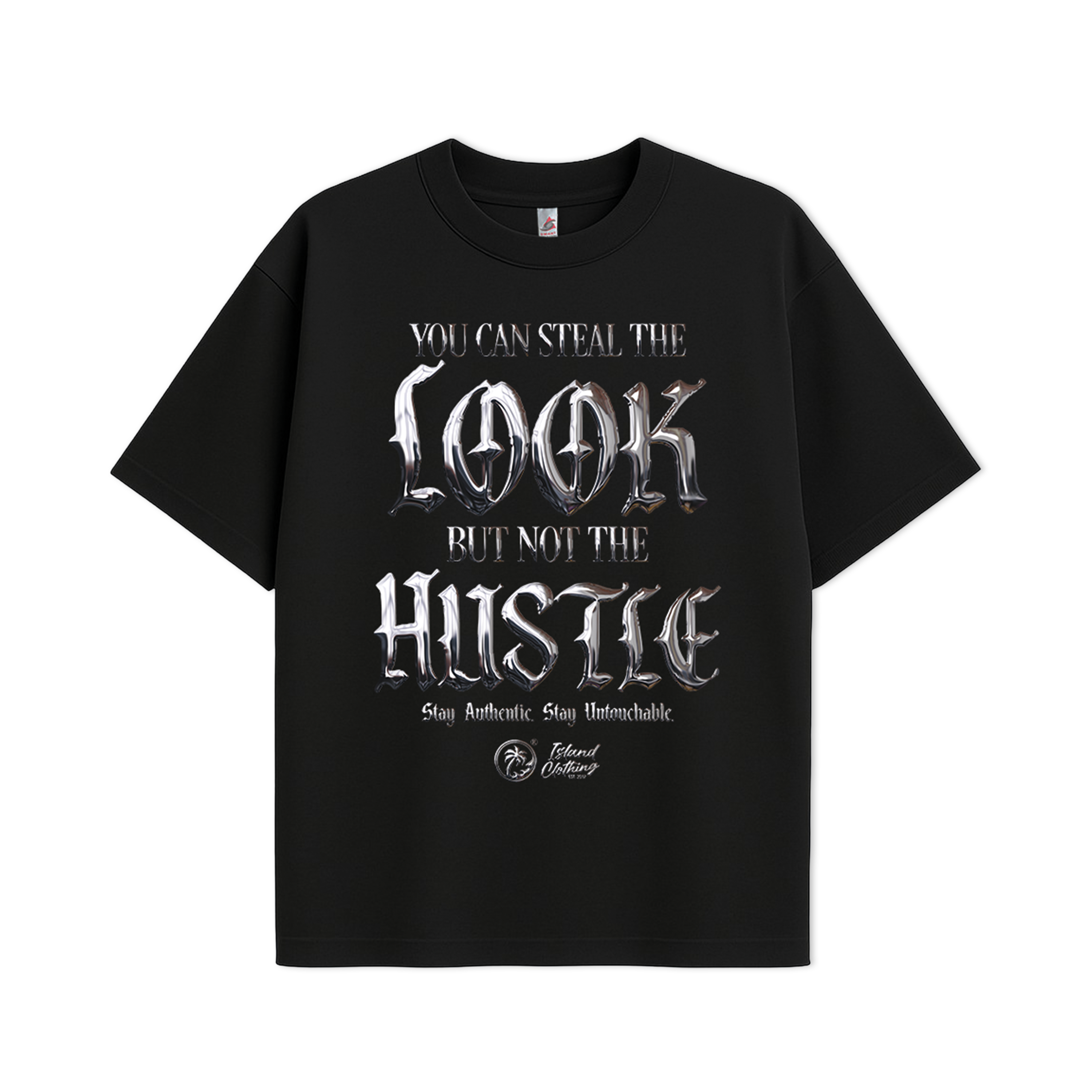 Not The Hustle - UH77 Heavyweight Oversized - Black