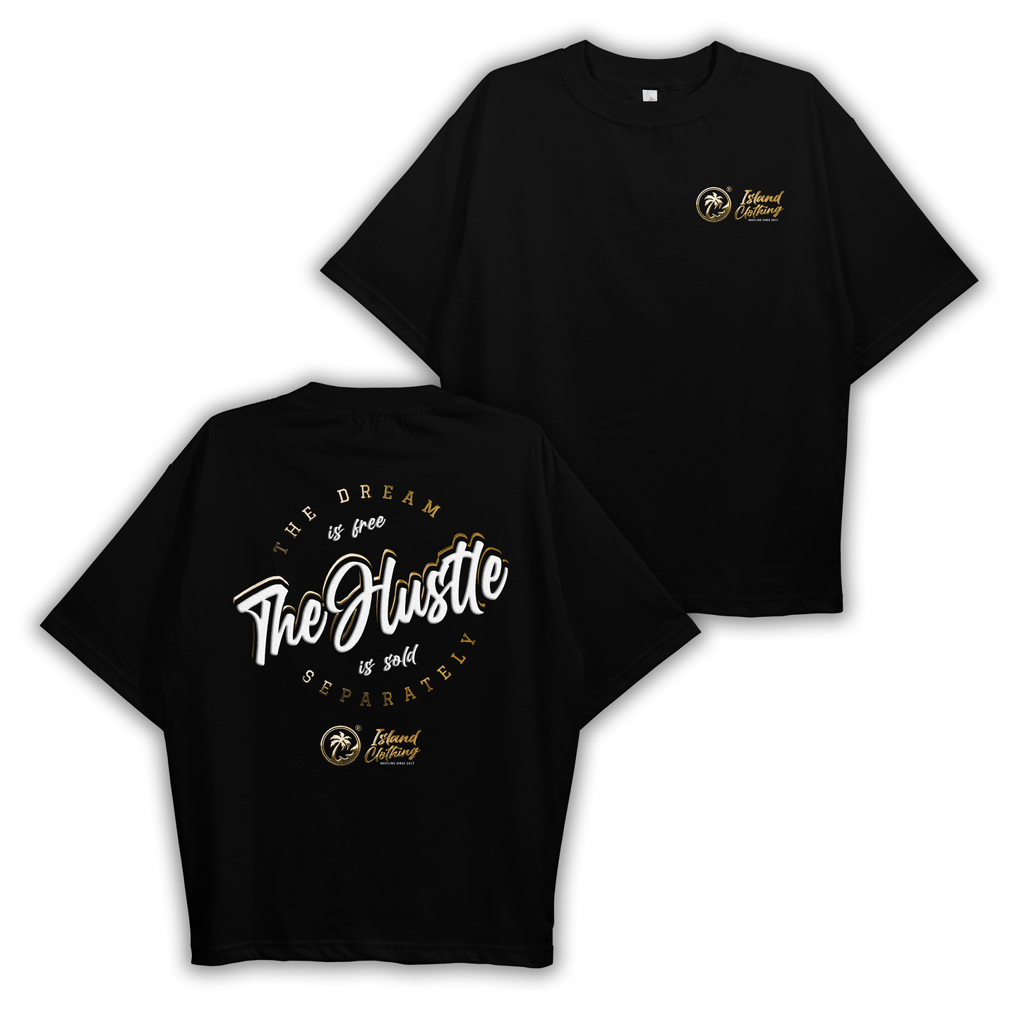 The Hustle Puff & Gold - Heavy Weight Oversized Tee - UH77