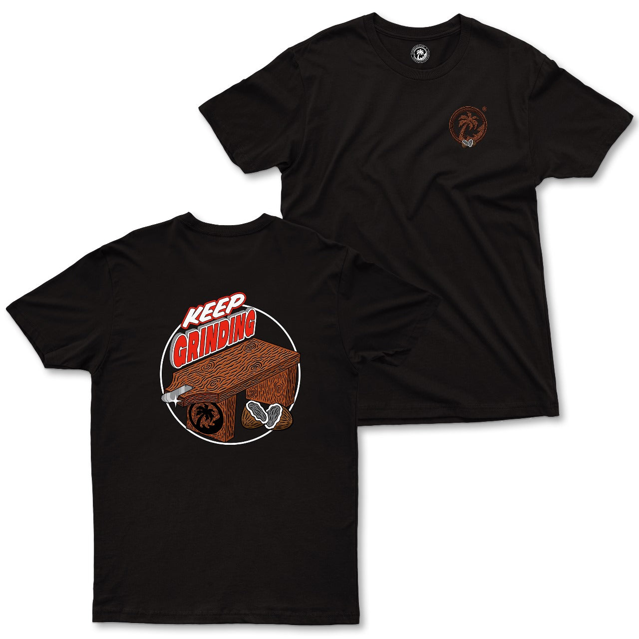 Keep Grinding Black Tee