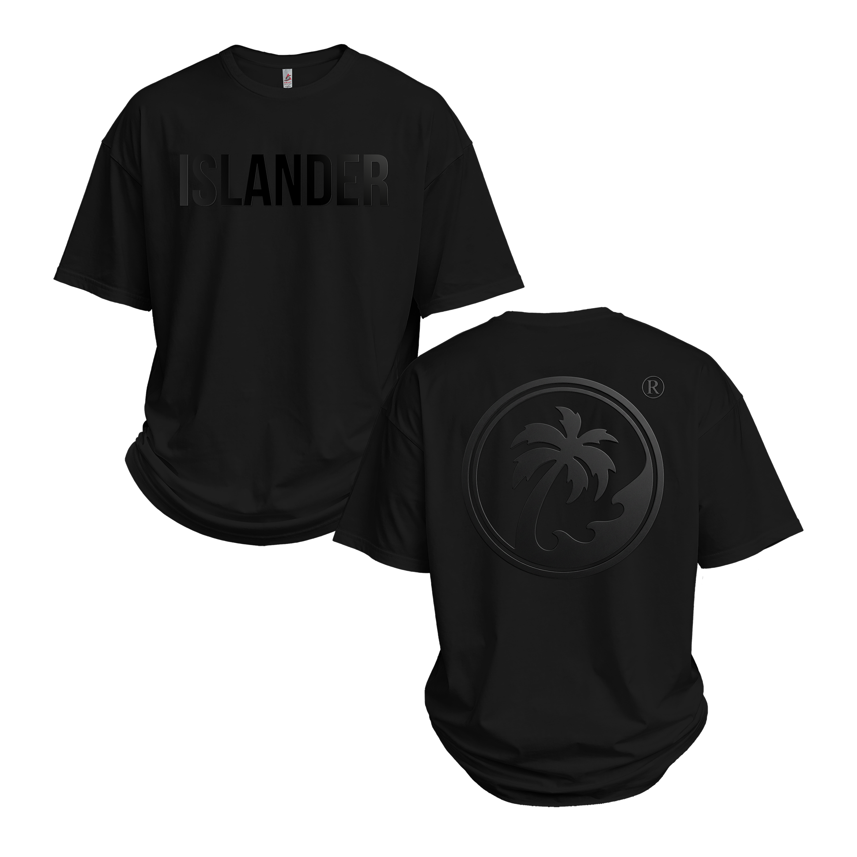 Islander 3D Embossed - UH77 Heavyweight Oversized Black