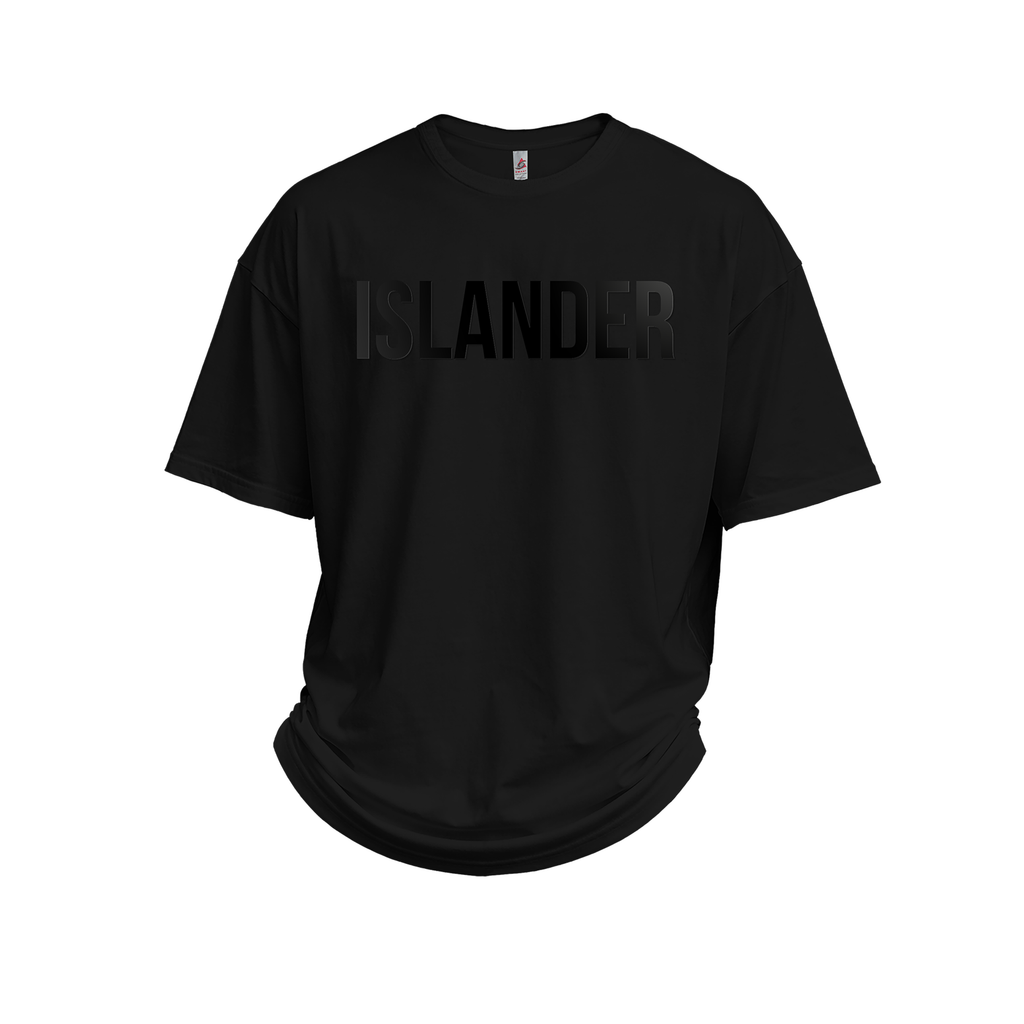 Islander 3D Embossed - UH77 Heavyweight Oversized Black
