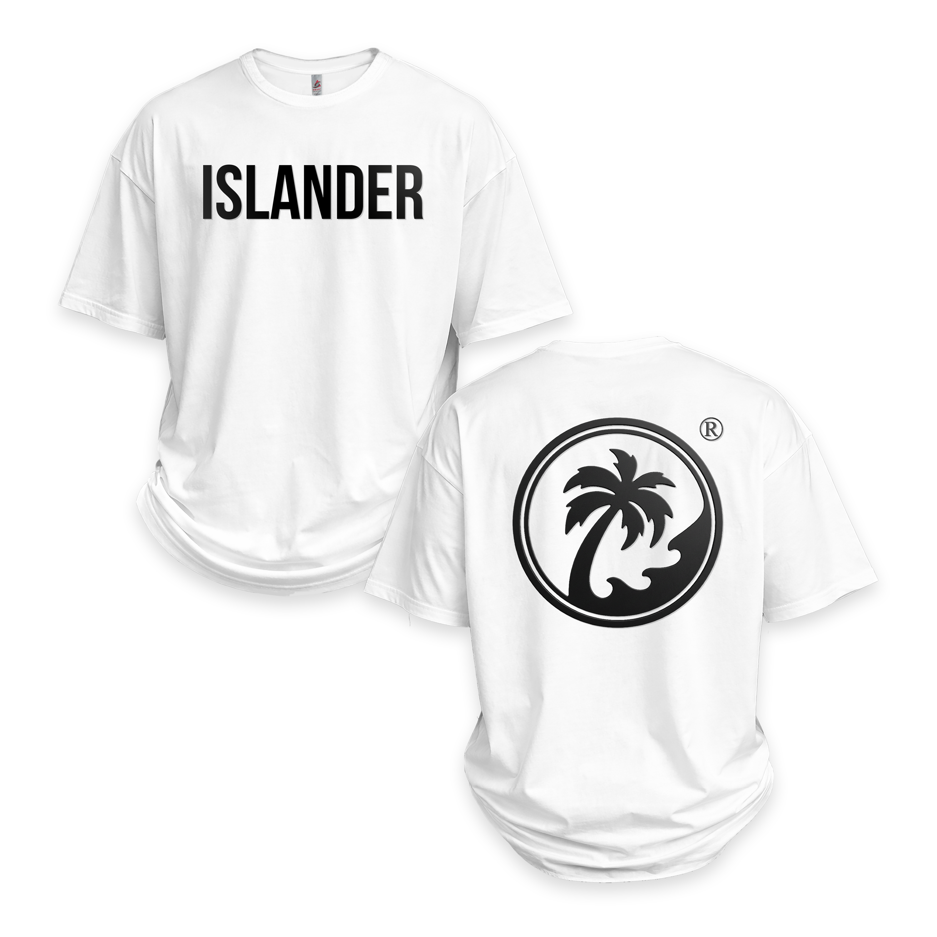 Islander 3D Embossed - UH77 Heavyweight Oversized White