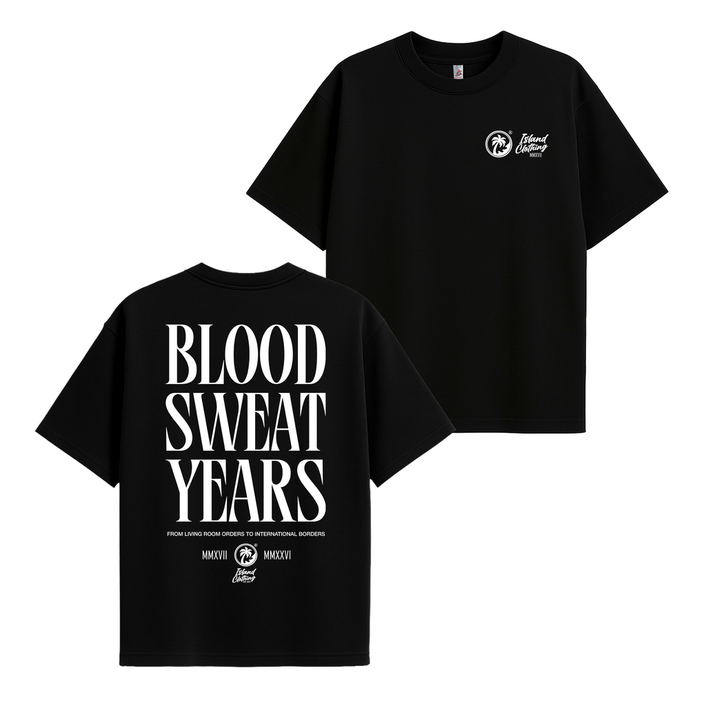 Blood Sweat Years - UH77 Heavyweight Oversized Black