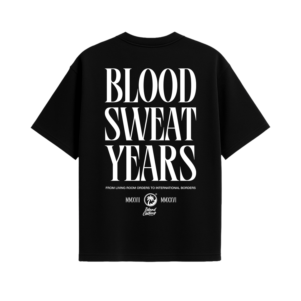 Blood Sweat Years - UH77 Heavyweight Oversized Black