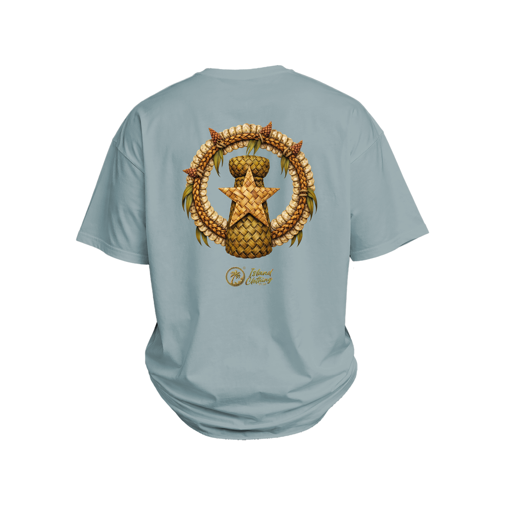 CNMI Weave Pattern - UH77 Heavyweight Oversized - Dusty Blue