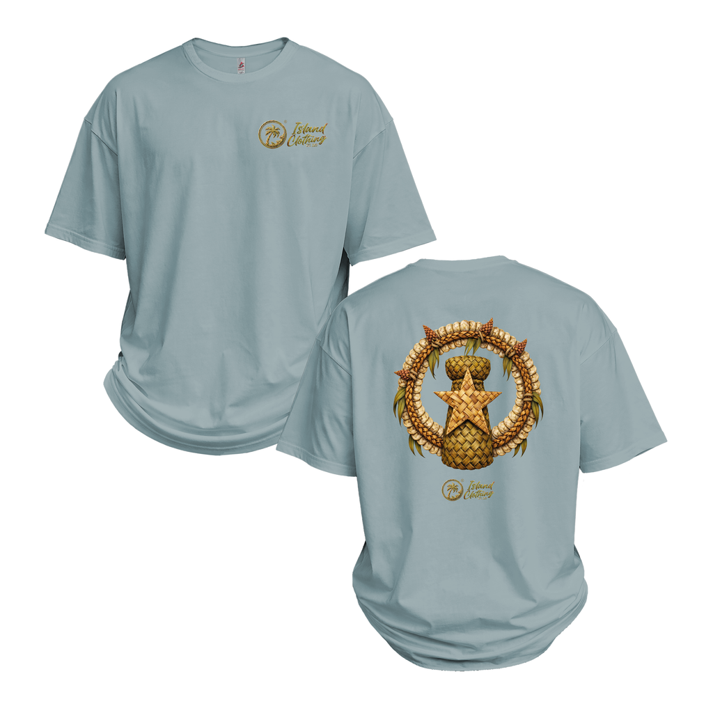 CNMI Weave Pattern - UH77 Heavyweight Oversized - Dusty Blue