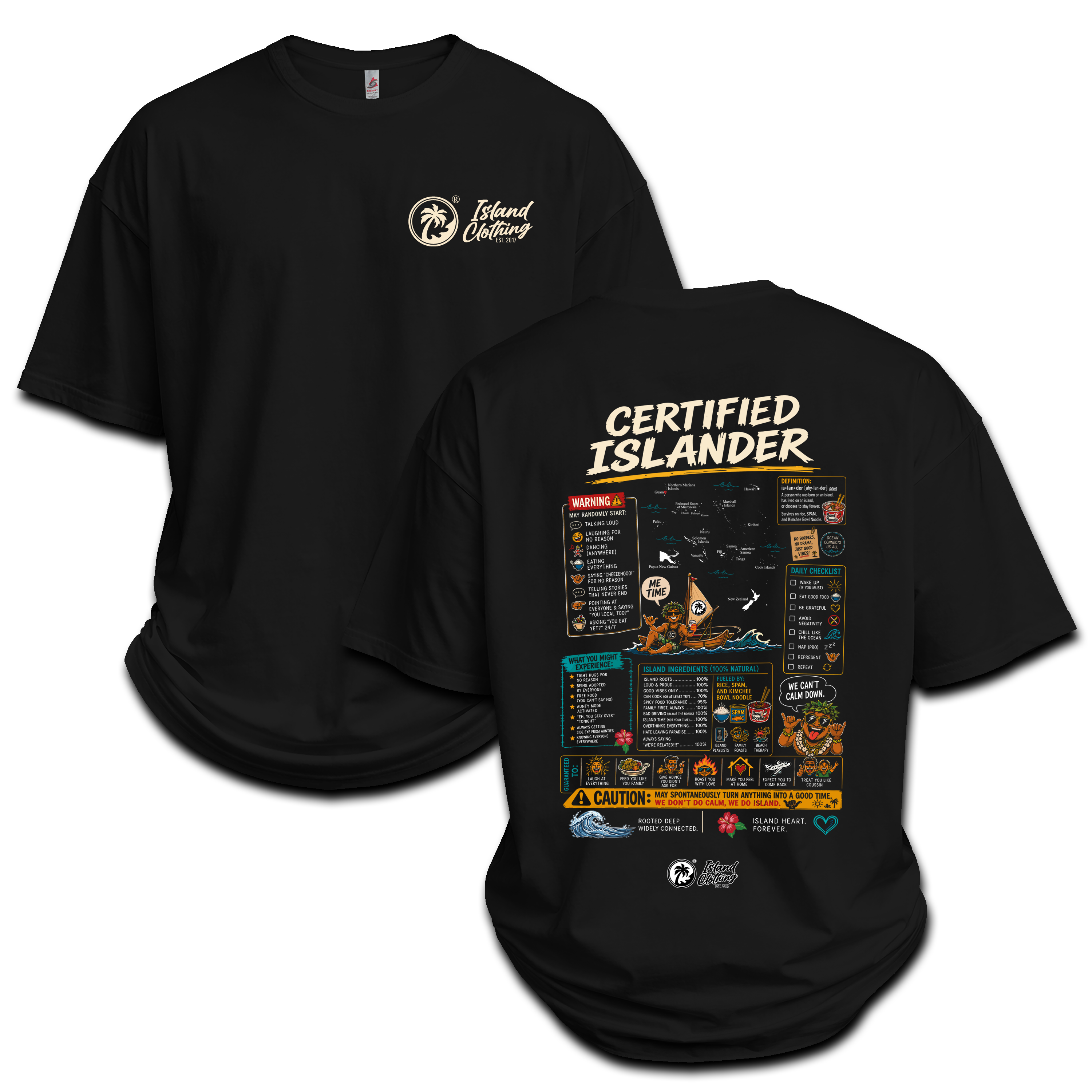 Certified Islander - UH77 Heavyweight Oversized Black