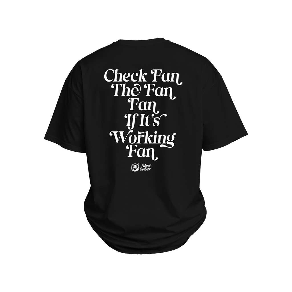 Check Fan! - UH77 Heavyweight Oversized Black