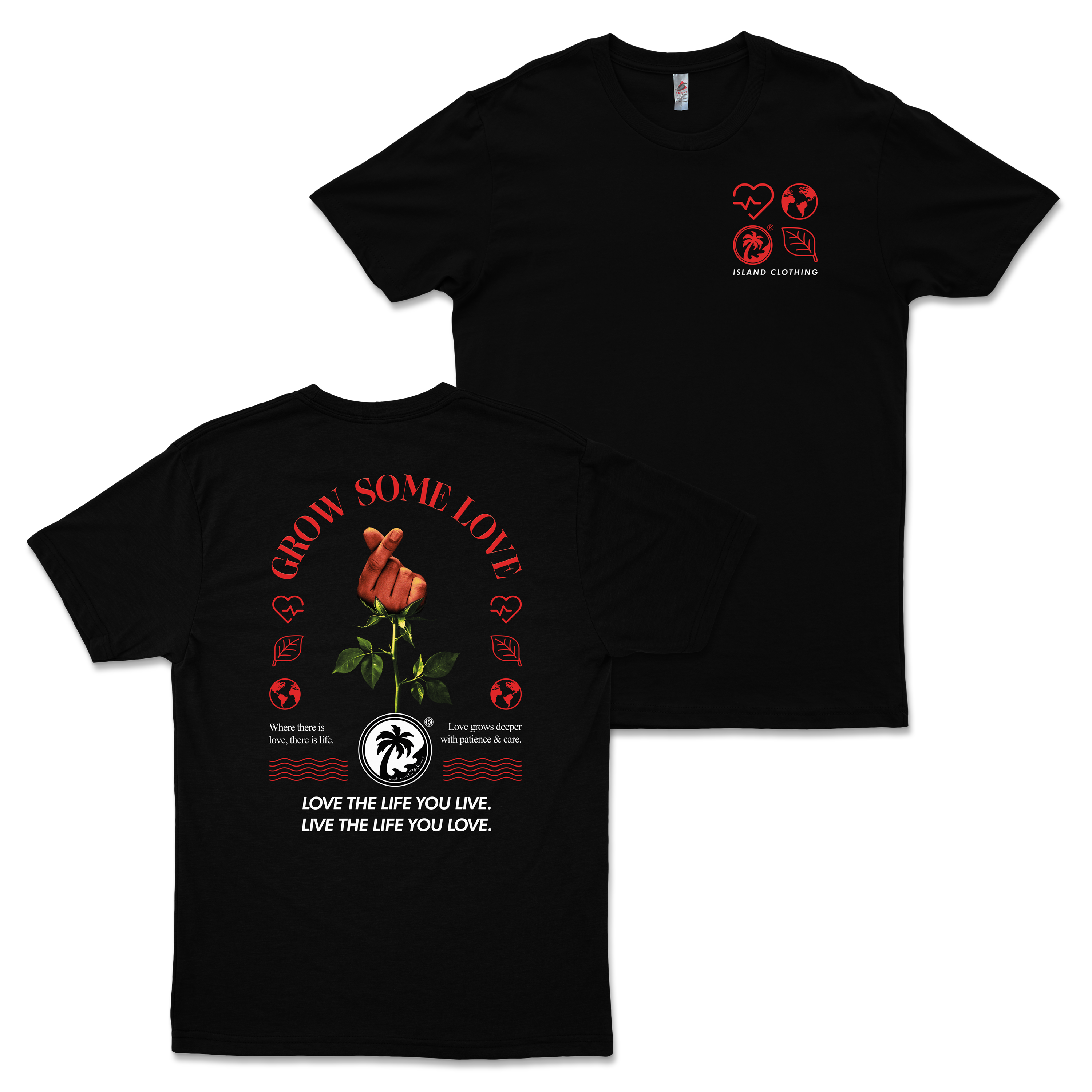 Grow Some Love - SB 1200 Heavyweight Regular Fit - Black