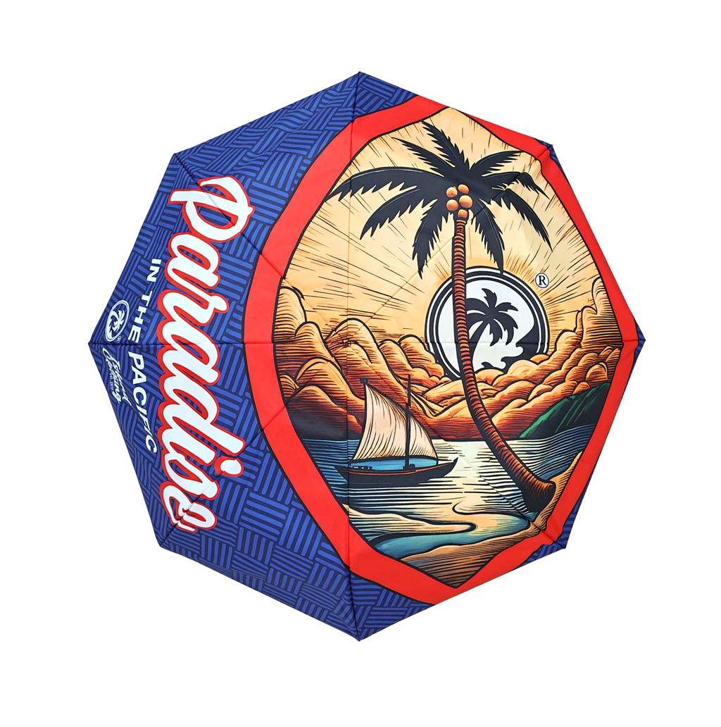 Paradise In The Pacific 3 Fold 21-Inch Umbrella