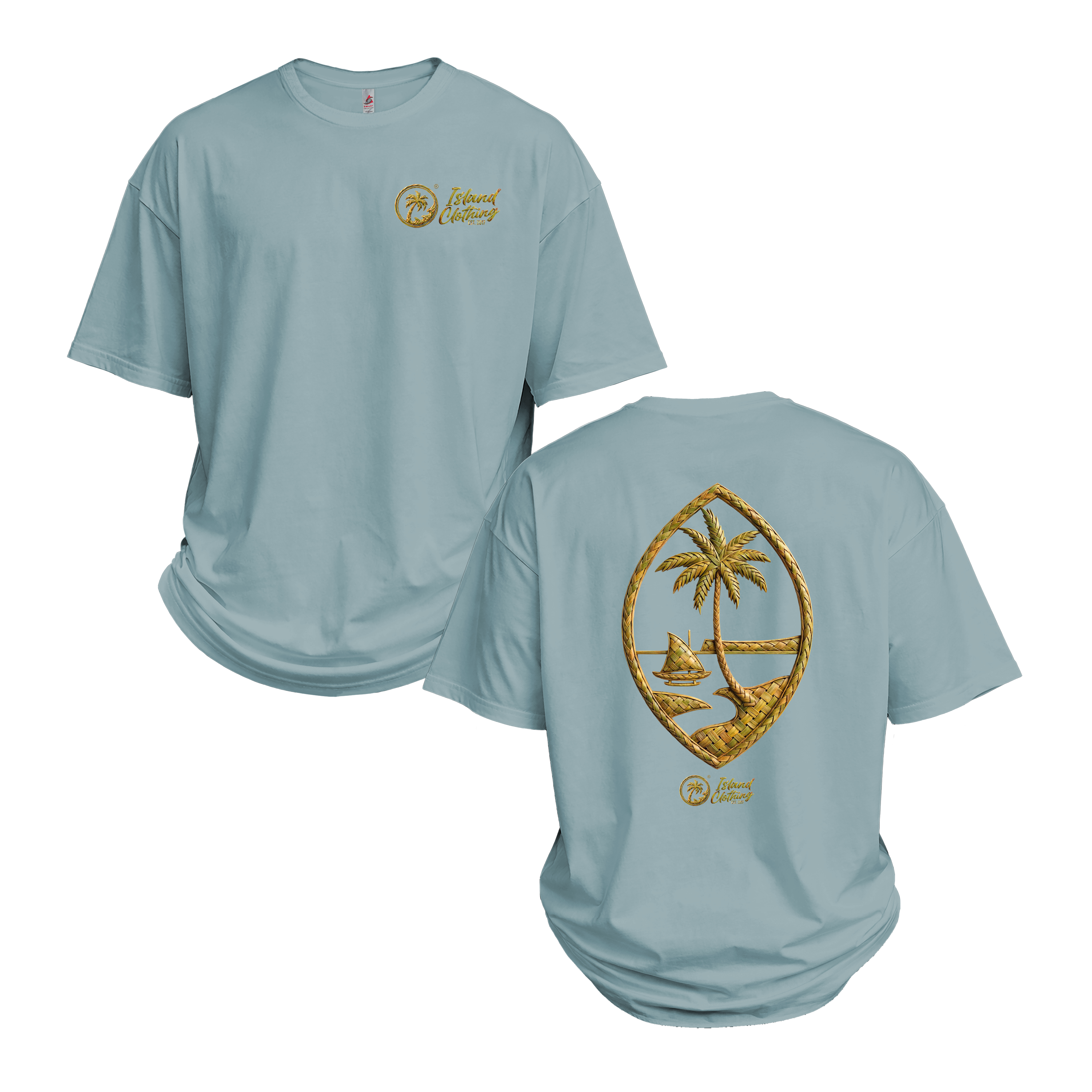 GU Seal Weave Pattern - UH77 Heavyweight Oversized - Dusty Blue