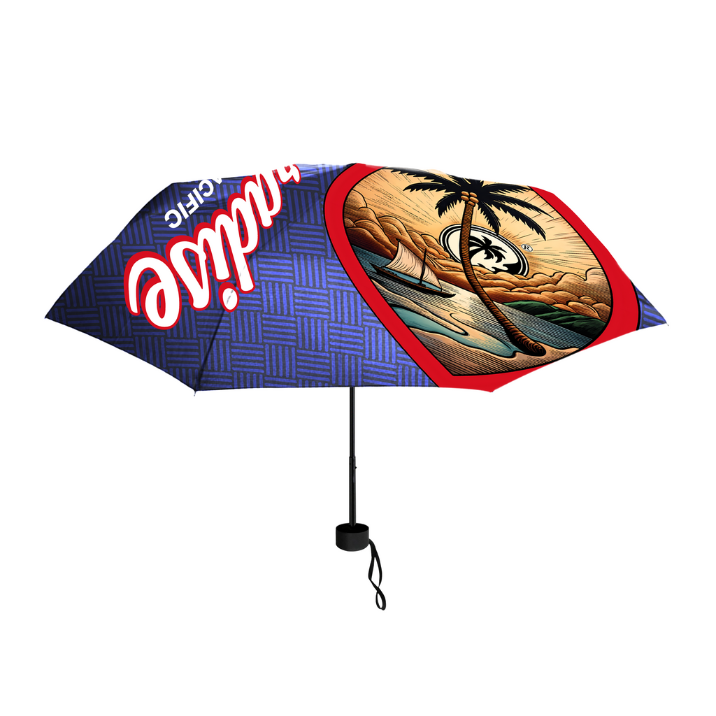 Paradise In The Pacific 3 Fold 21-Inch Umbrella