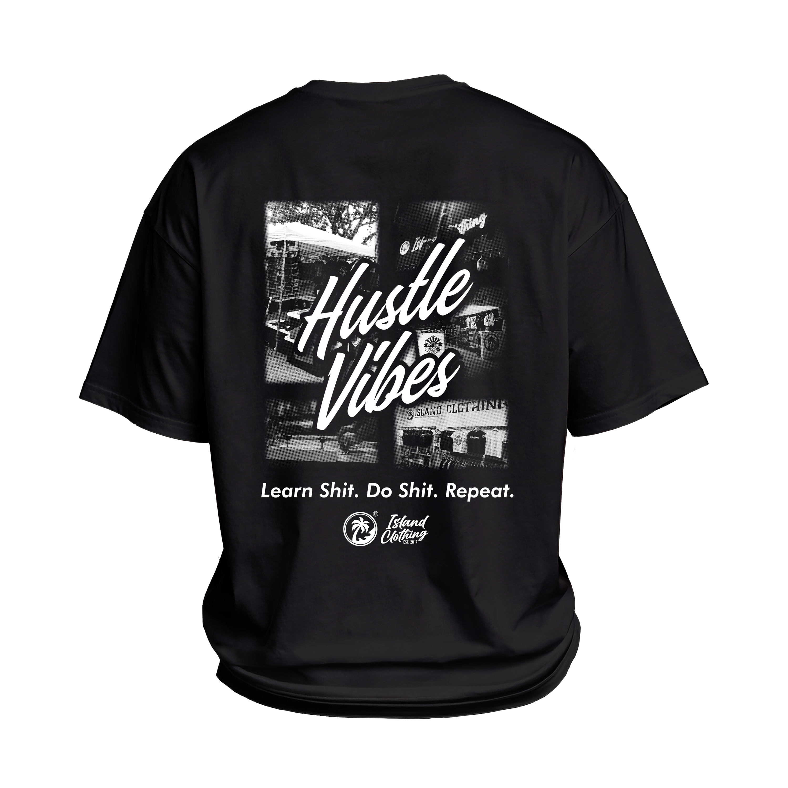 Hustle Vibes - UH77 Heavyweight Oversized - Black