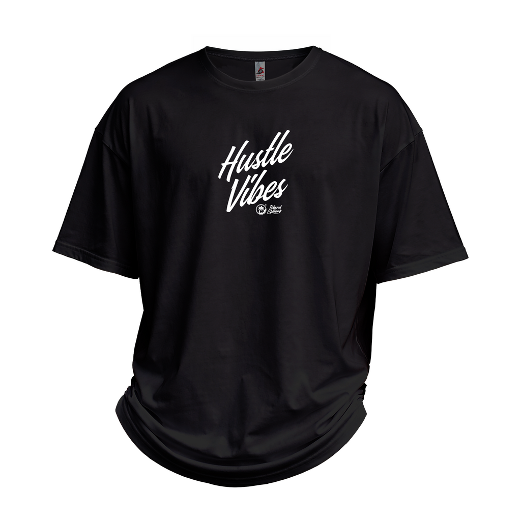Hustle Vibes - UH77 Heavyweight Oversized - Black