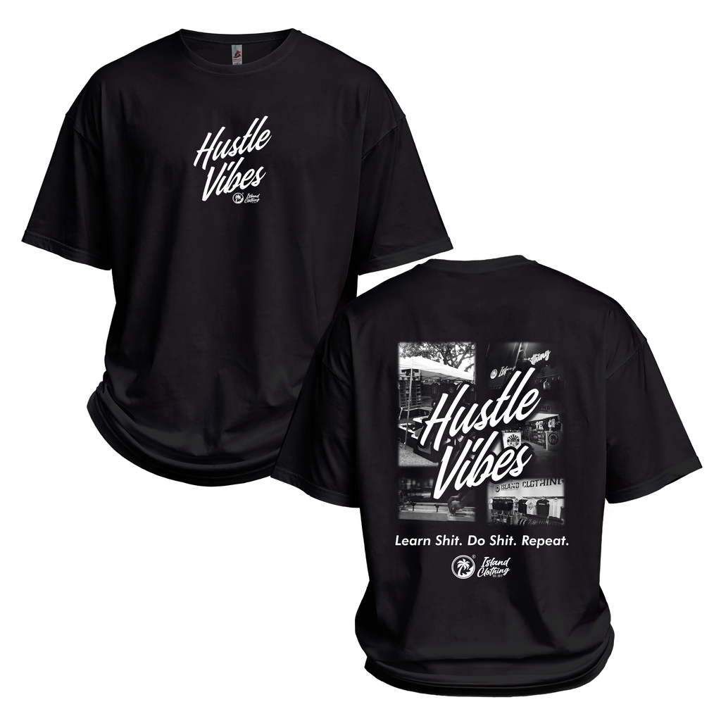 Hustle Vibes - UH77 Heavyweight Oversized - Black