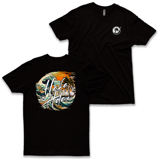 Hafa Adai Wave Black Tee