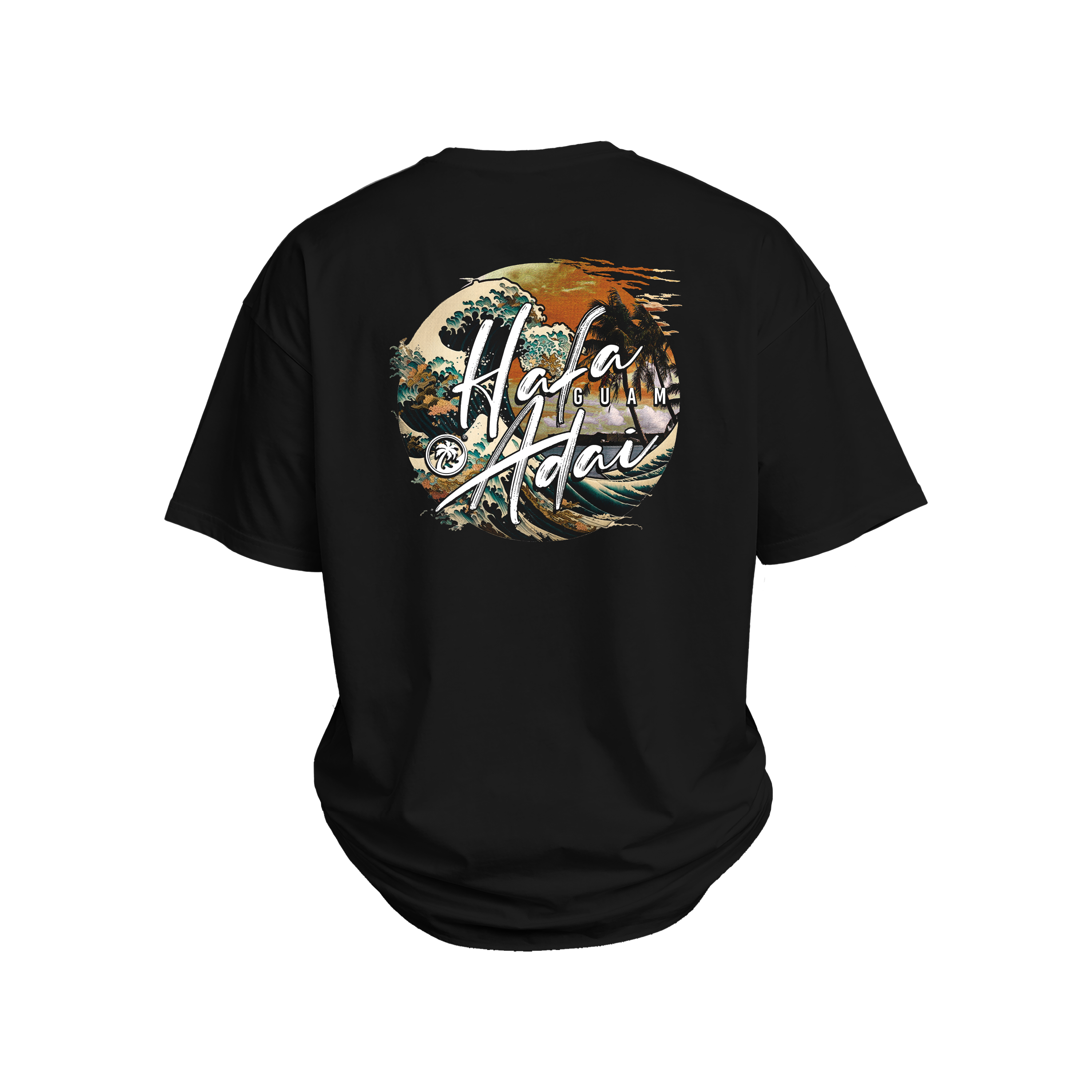 Hafa Adai Wave - UH77 Heavyweight Oversized - Black