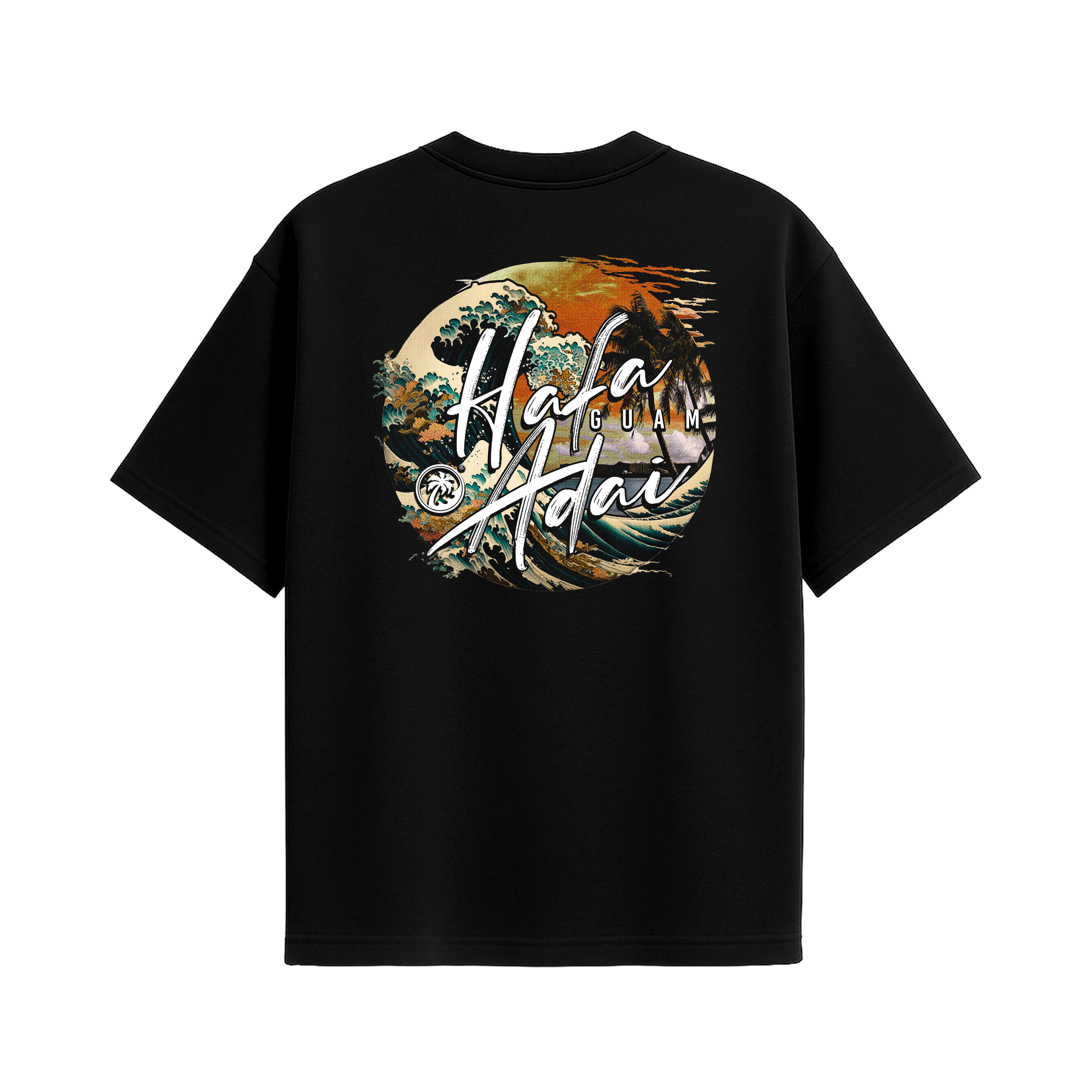 Hafa Adai Wave - UH77 Heavyweight Oversized - Black