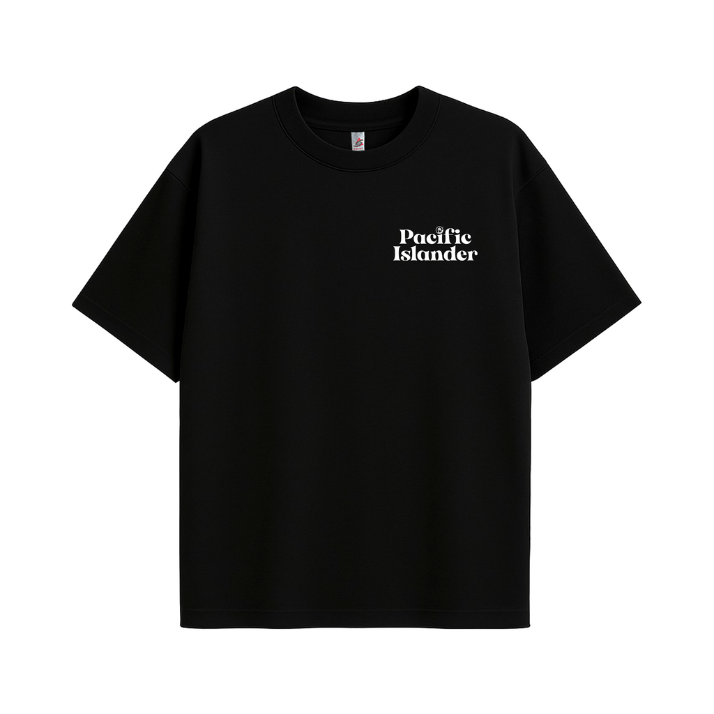 Pacific Islander Hibiscus  - UH77 Heavyweight Oversized Black