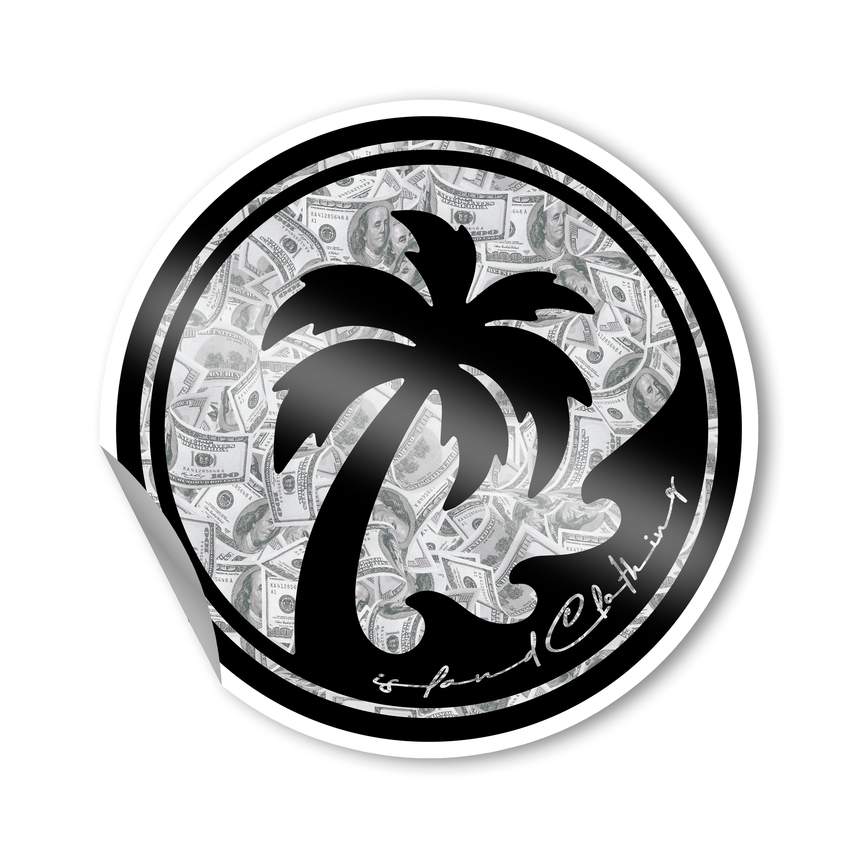 IC Logo Cash UV Embossed Sticker