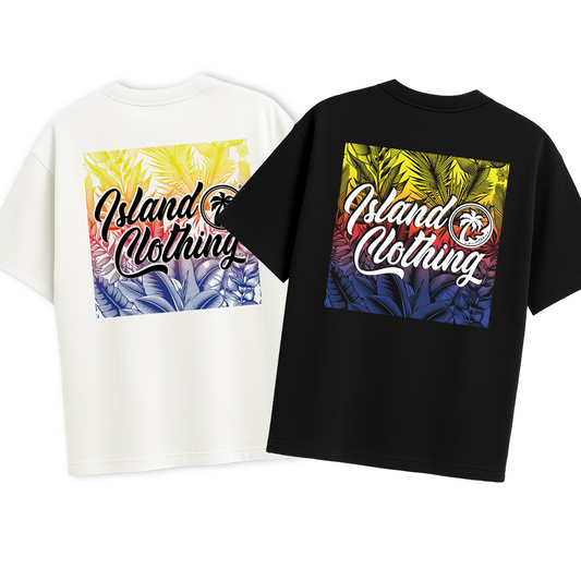 IC Tropical Gradient Script - Heavy Weight Oversized Tee - UH77