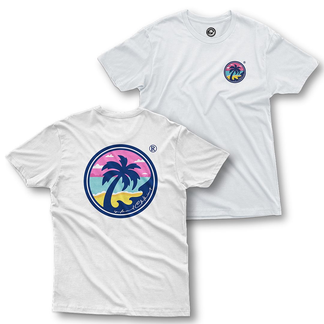 IC Logo Pastel Beach White T-Shirt