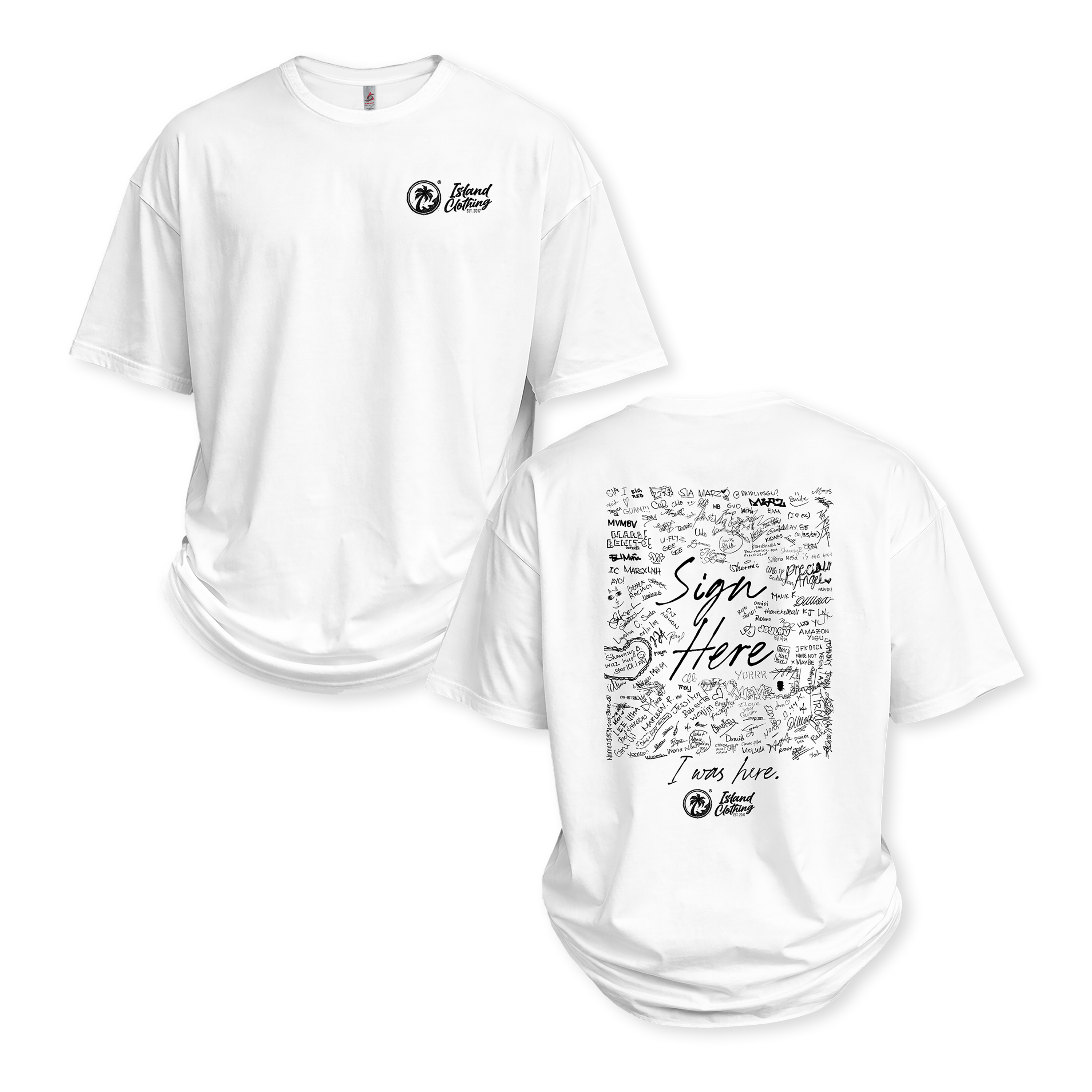 Sign Here - UH77 Heavyweight Oversized - White