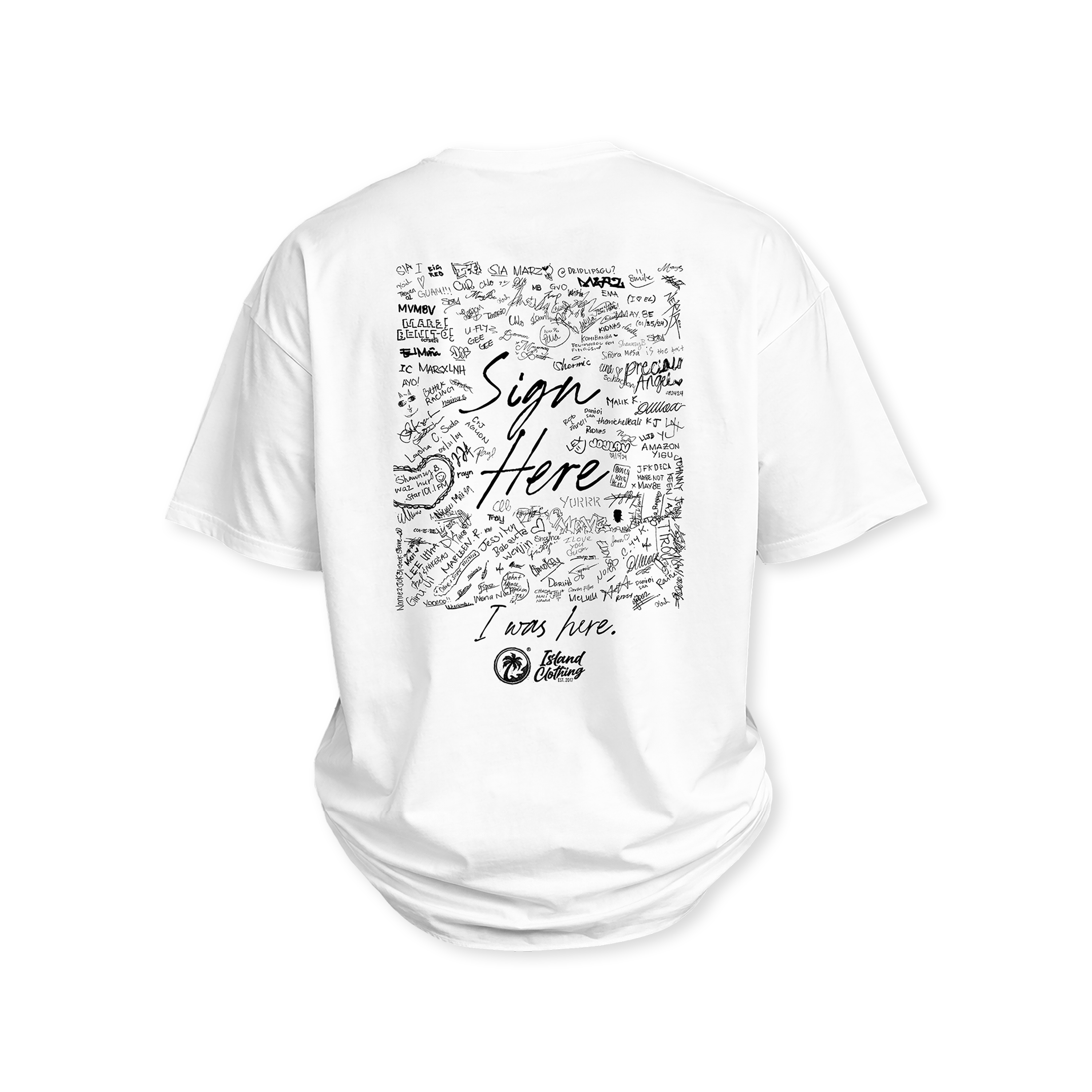Sign Here - UH77 Heavyweight Oversized - White