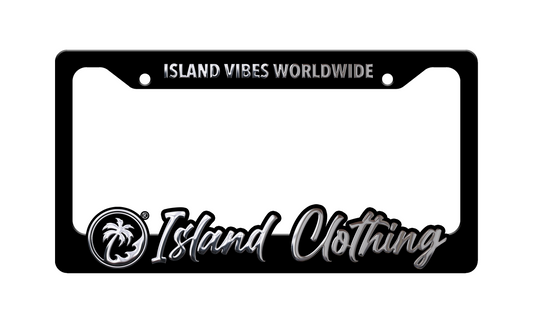 Island Vibes Worldwide - License Plate Frame (Chrome)