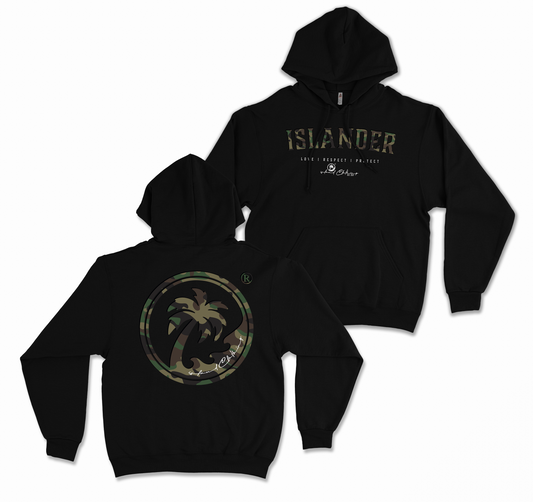 ISLANDER CAMO Pullover: Black