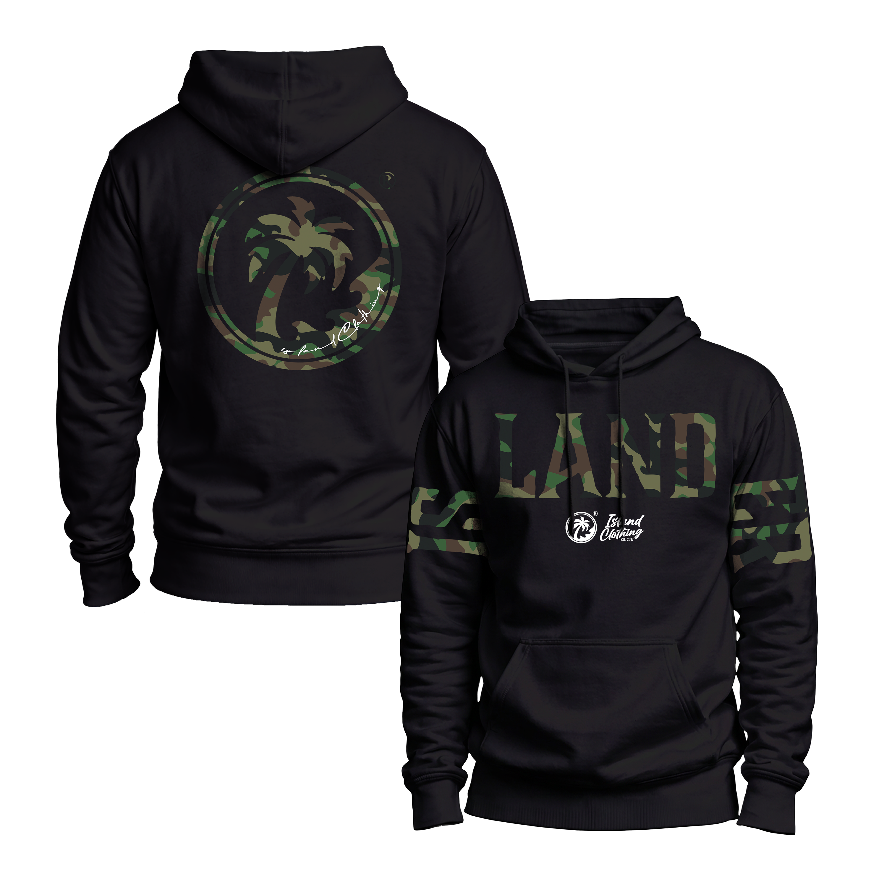 IC Camo Oversized Print  - Pullover - Black