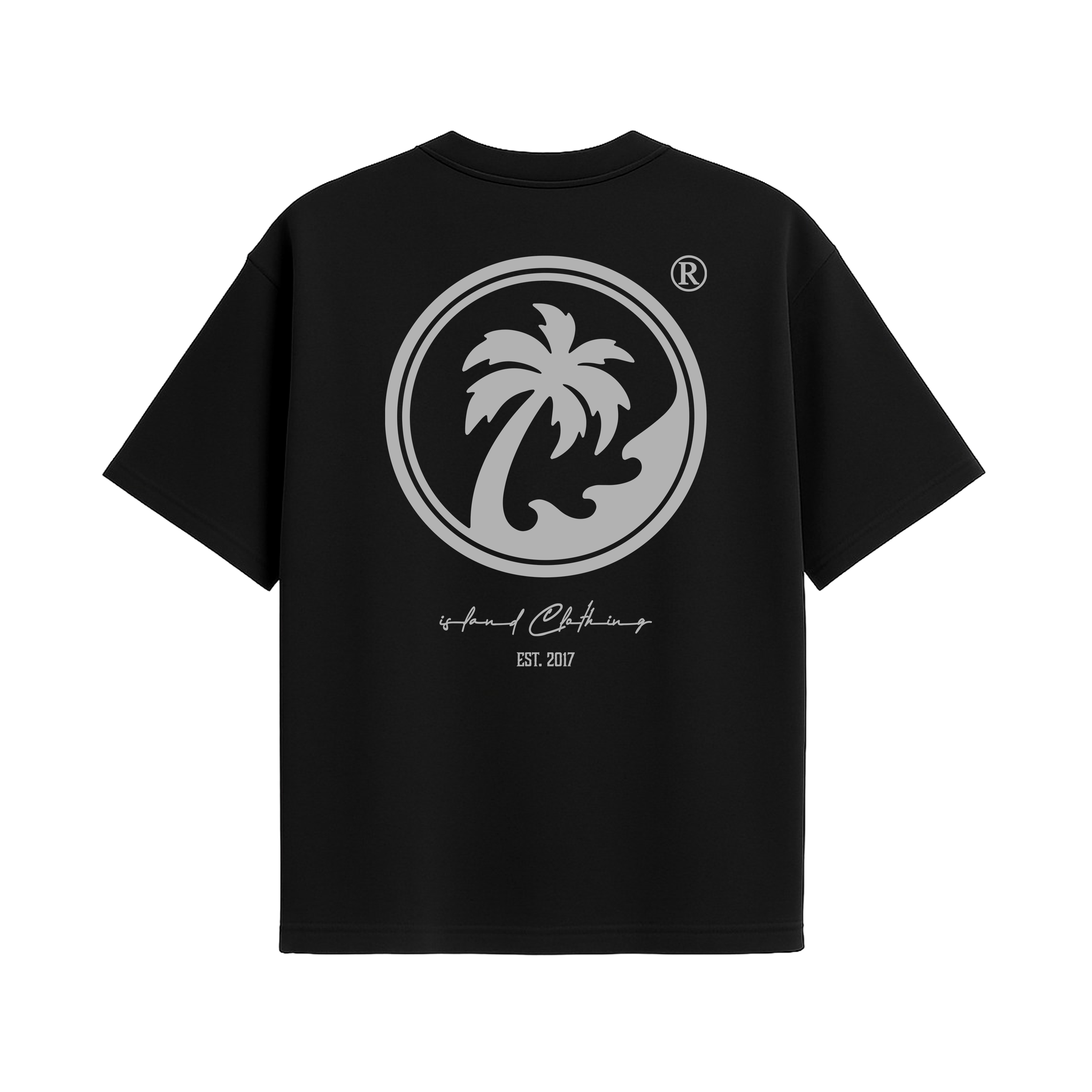 Islander TM Gray - UH77 Heavyweight Oversized Black