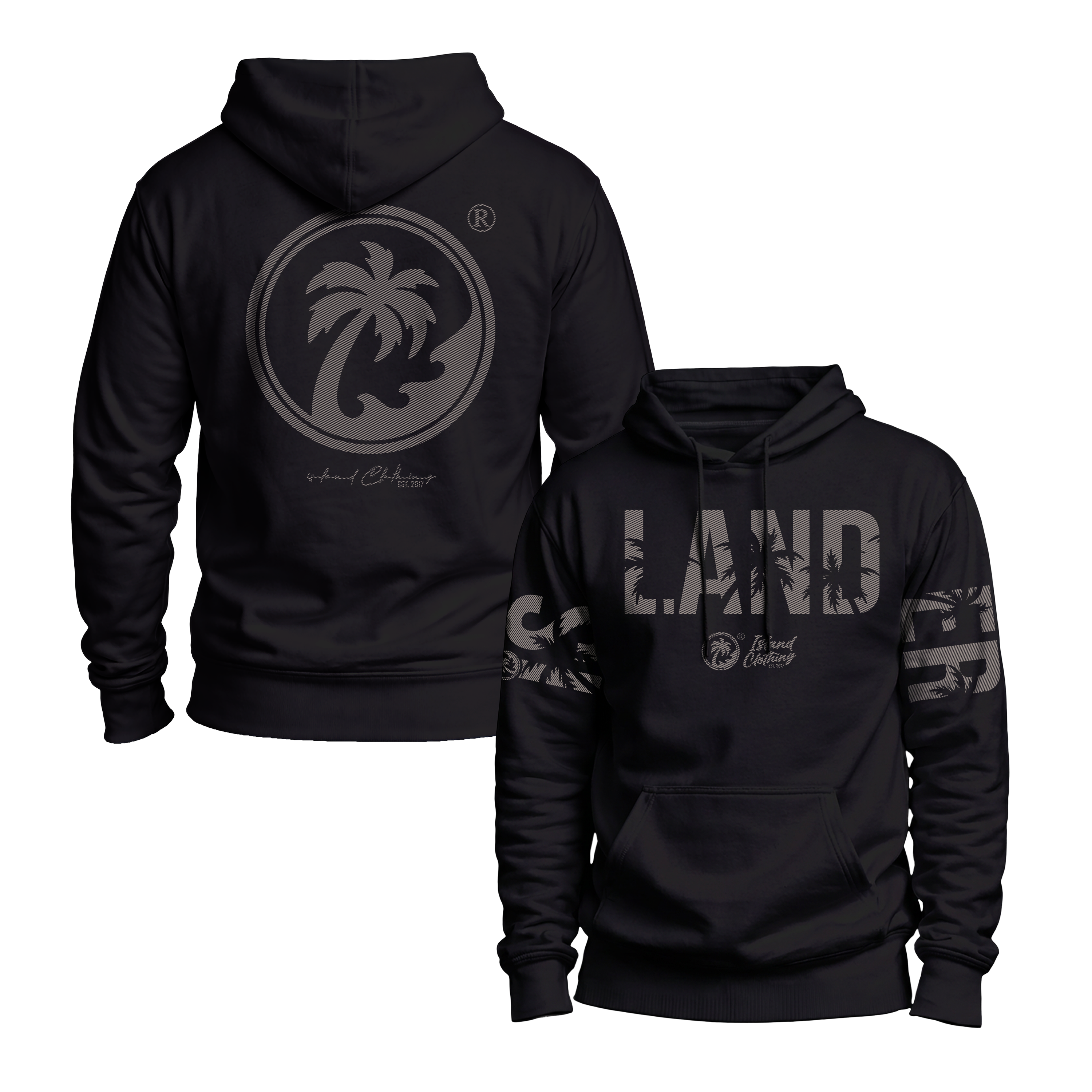 Islander TM Oversized Print  - Pullover - Black