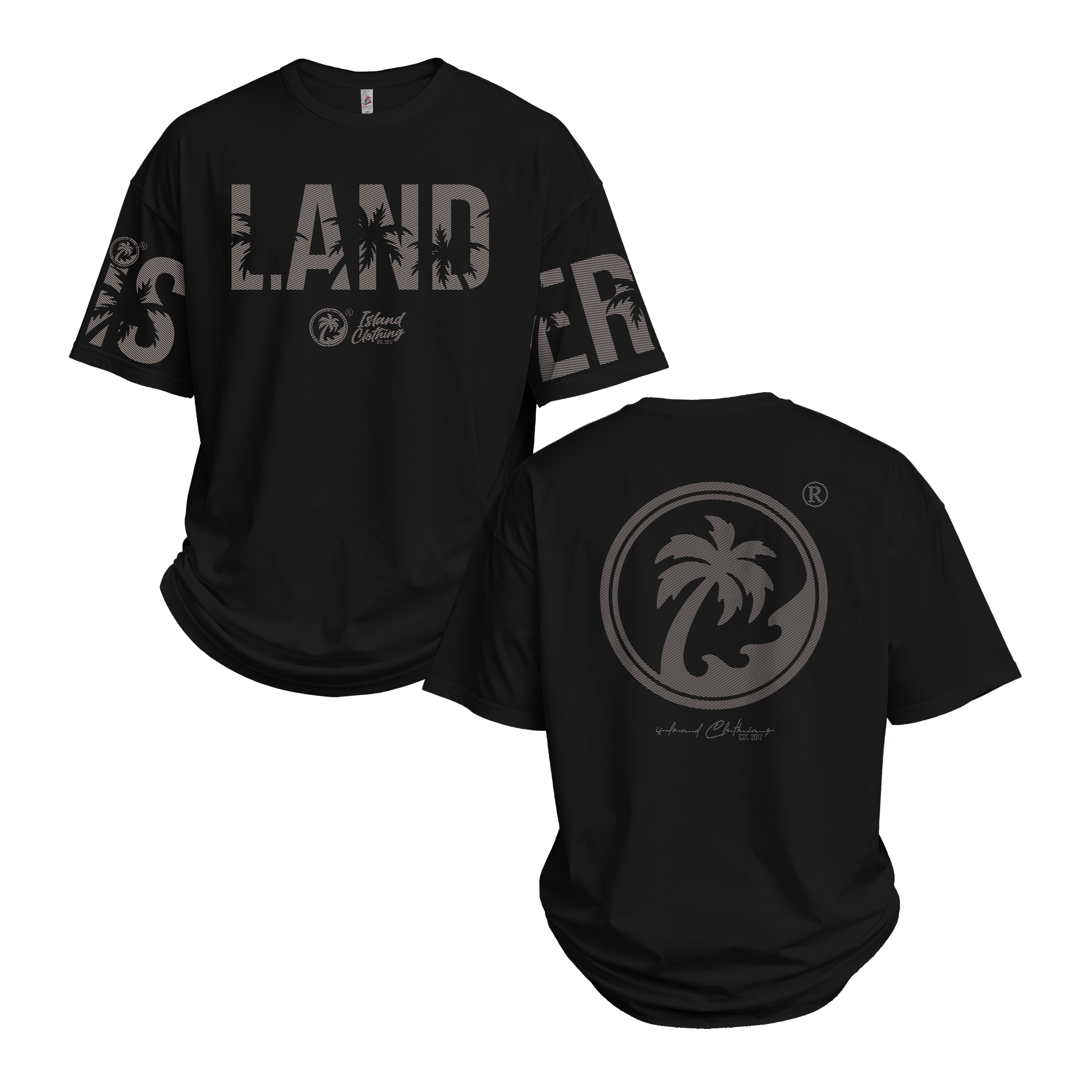 Islander TM Oversized Print - UH77 Heavyweight Oversized Black