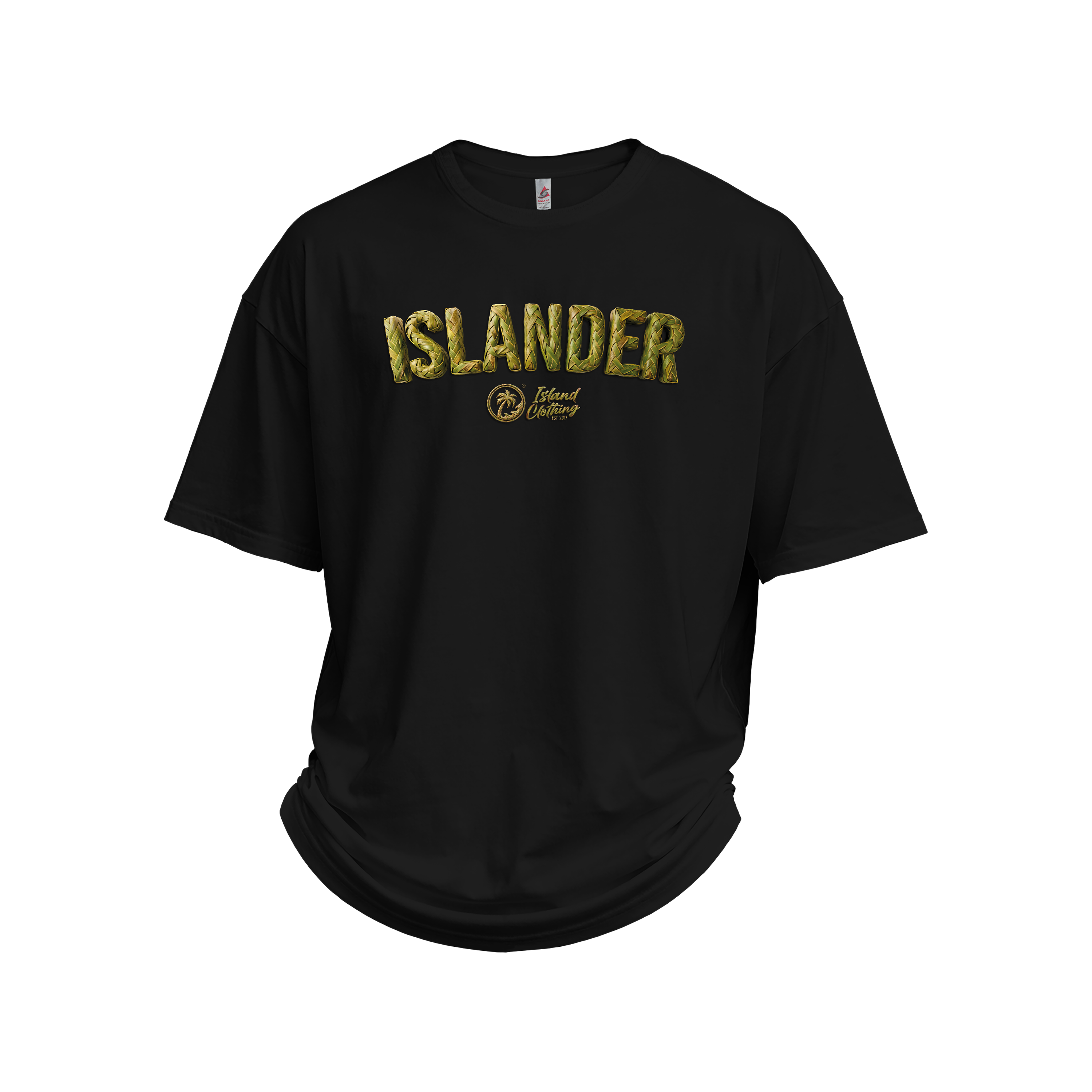 Islander Weave Pattern - UH77 Heavyweight Oversized - Black