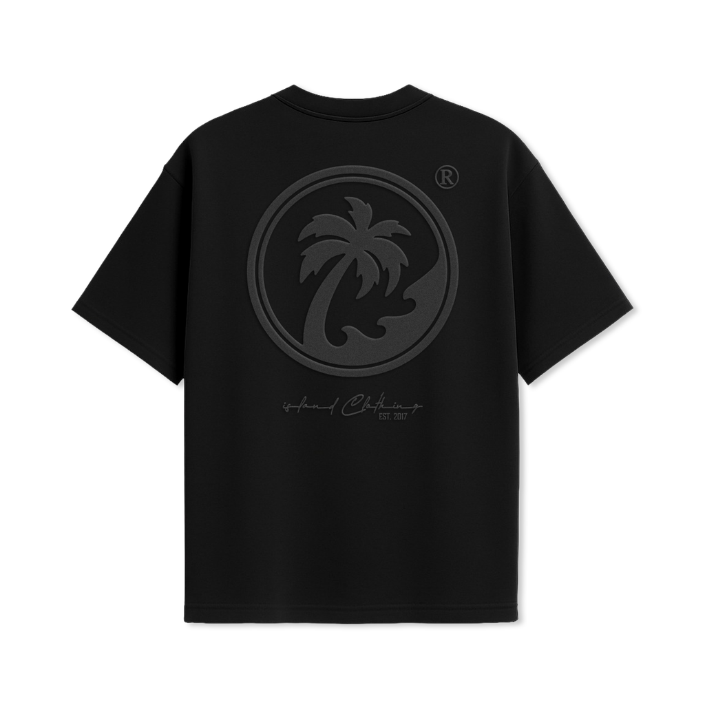 Islander Puff Black On Black - UH77 Heavyweight Oversized