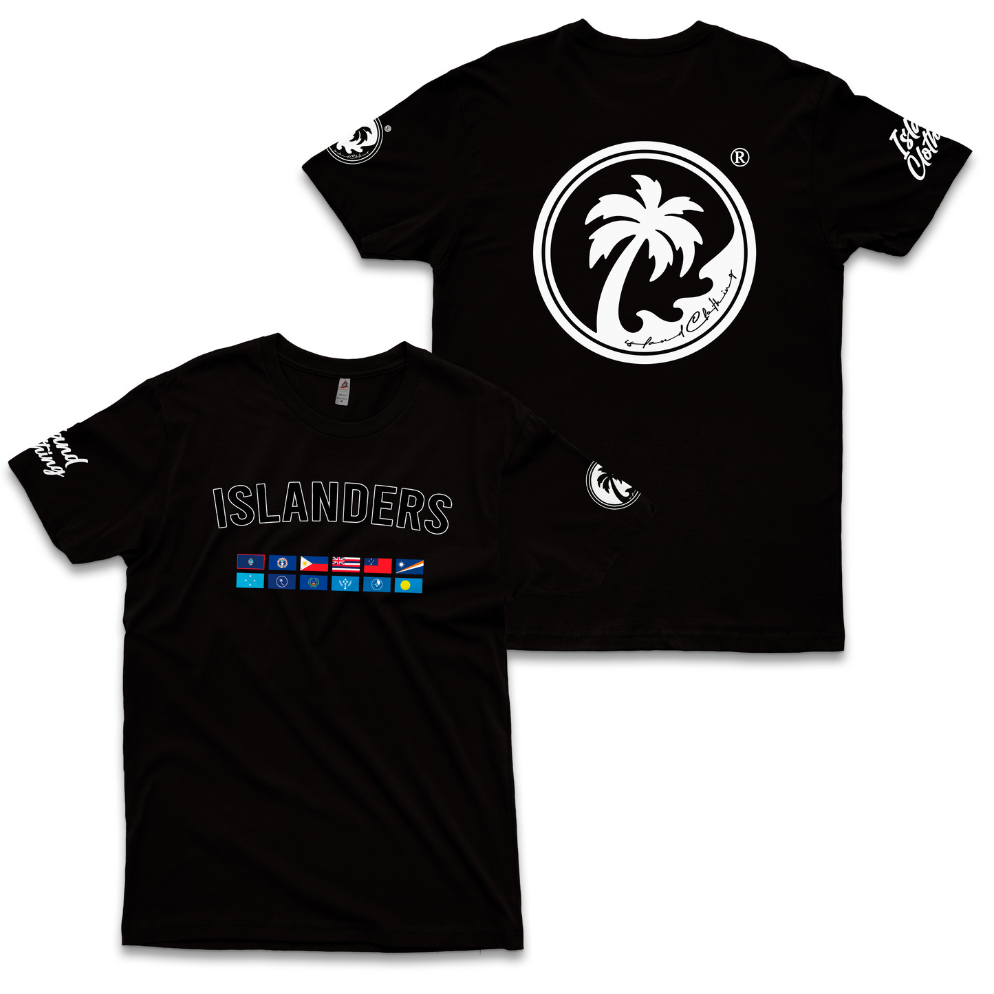 Islanders Flag - Black T-Shirts