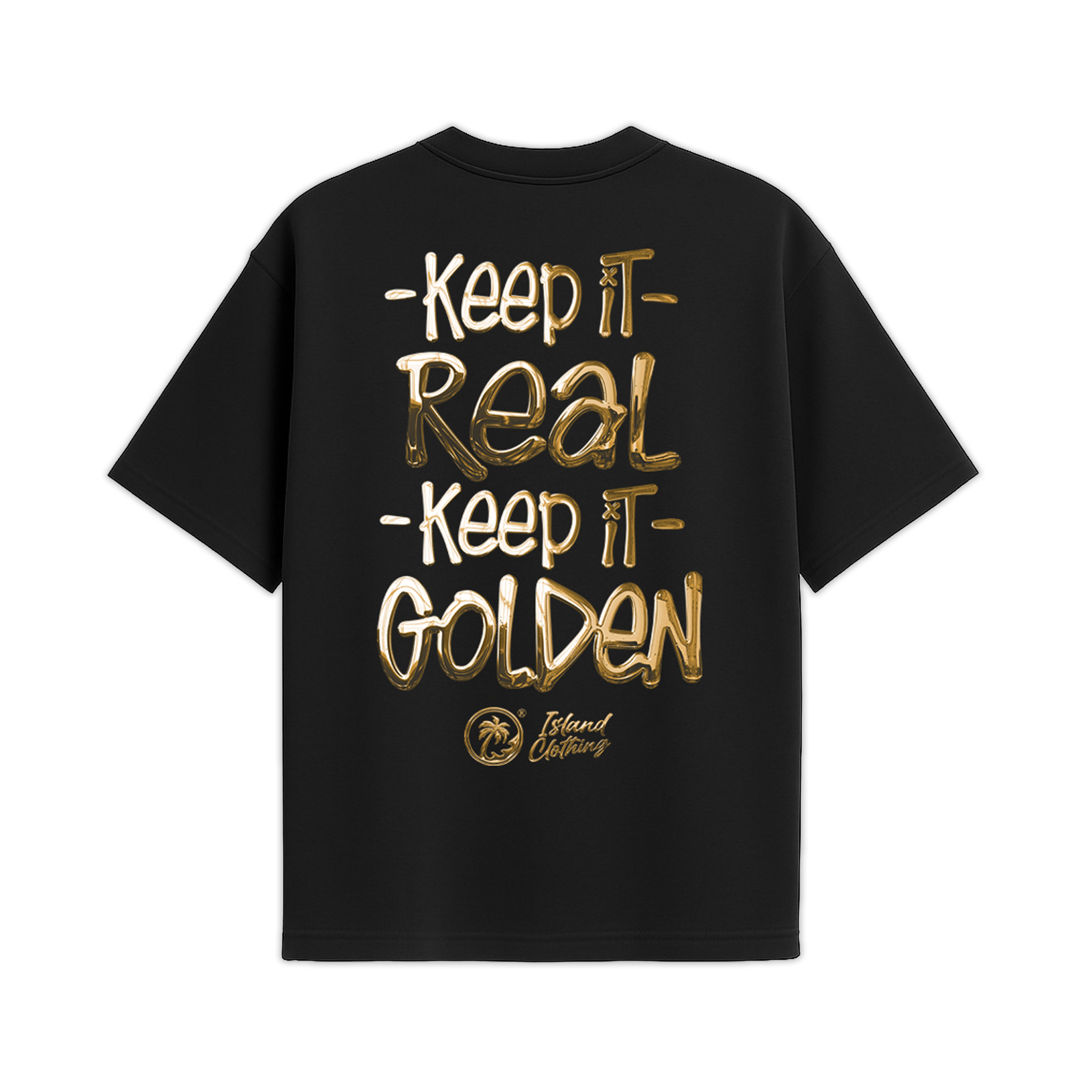 Keep it Golden - UH77 Heavyweight Oversized - Black