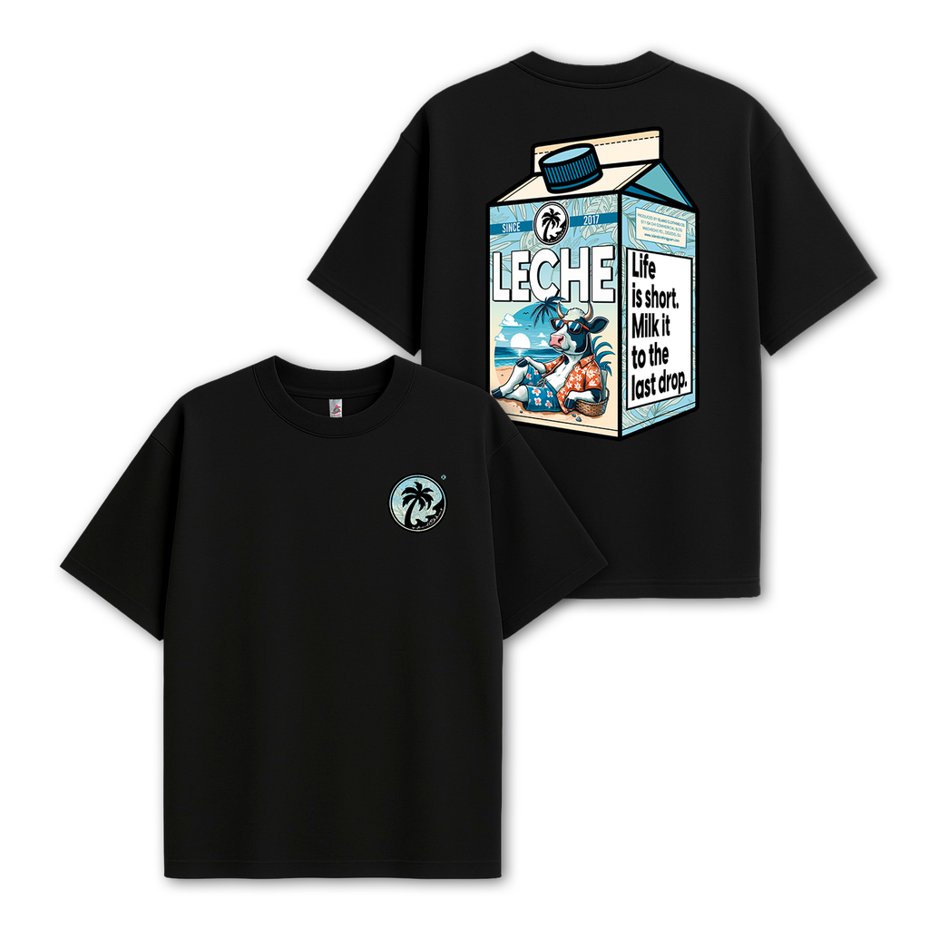 Leche Milk Life Is Short - UH77 Heavyweight Oversized
