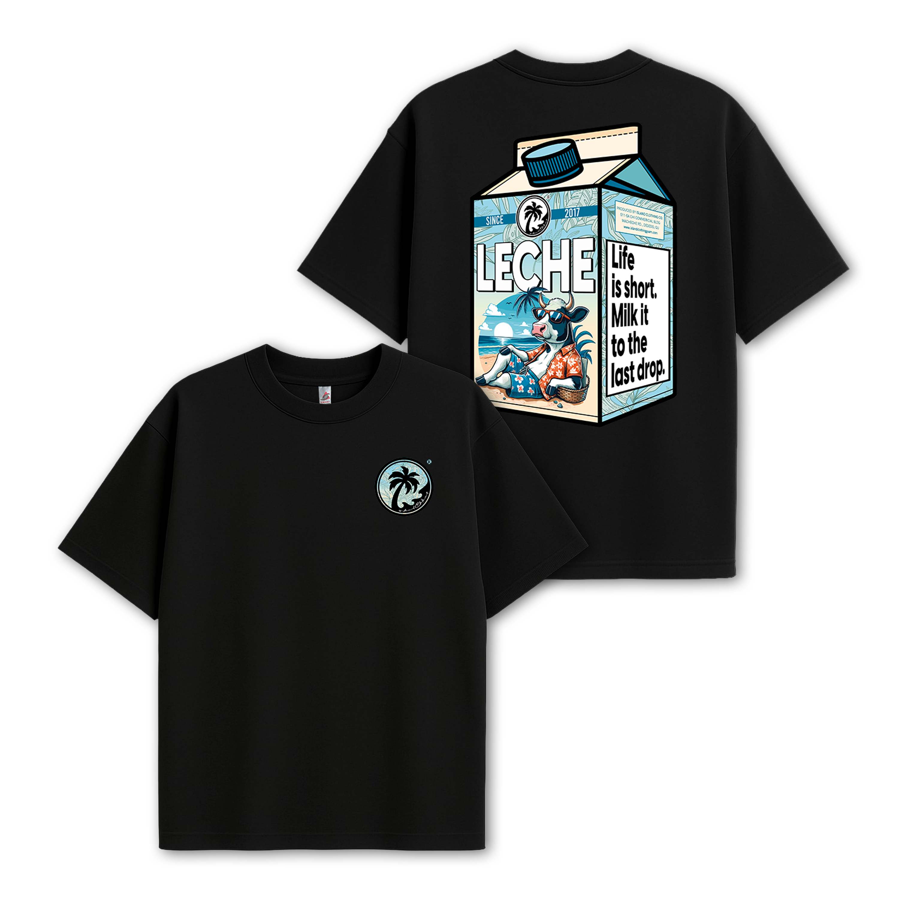 Leche Milk Life Is Short - UH77 Heavyweight Oversized