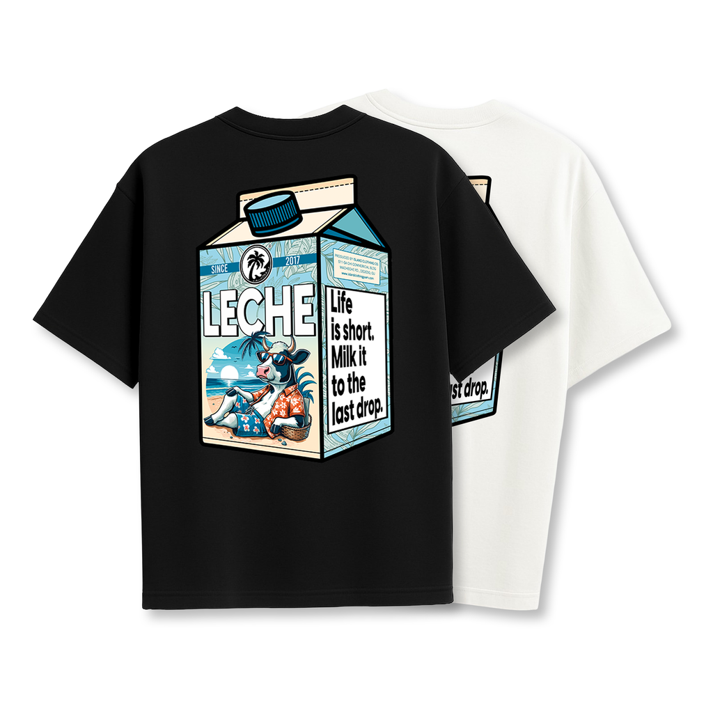 Leche Milk Life Is Short - UH77 Heavyweight Oversized