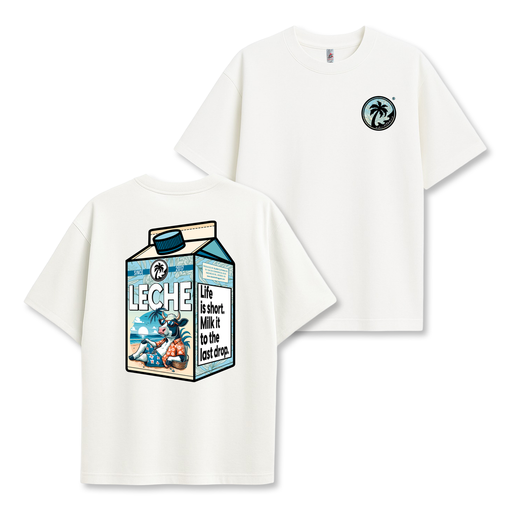 Leche Milk Life Is Short - UH77 Heavyweight Oversized
