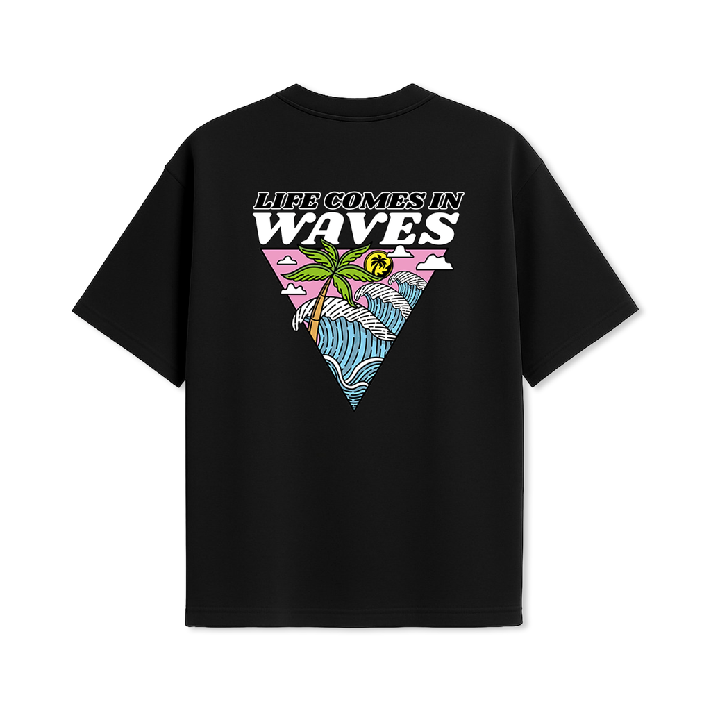 Life Comes In Waves - UH77 Heavyweight Oversized